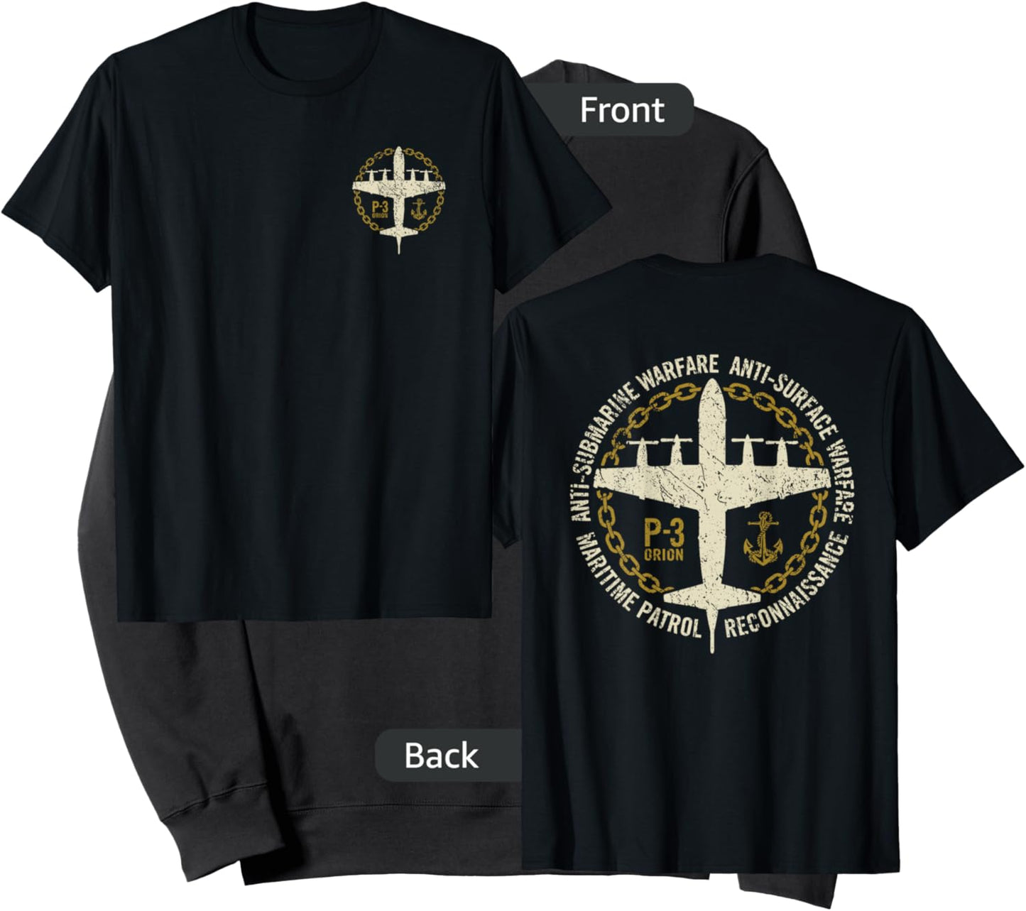 P-3 Orion Anti-Submarine Warfare Patrol Military Aircraft Sweatshirt - Sweatshirt | Black