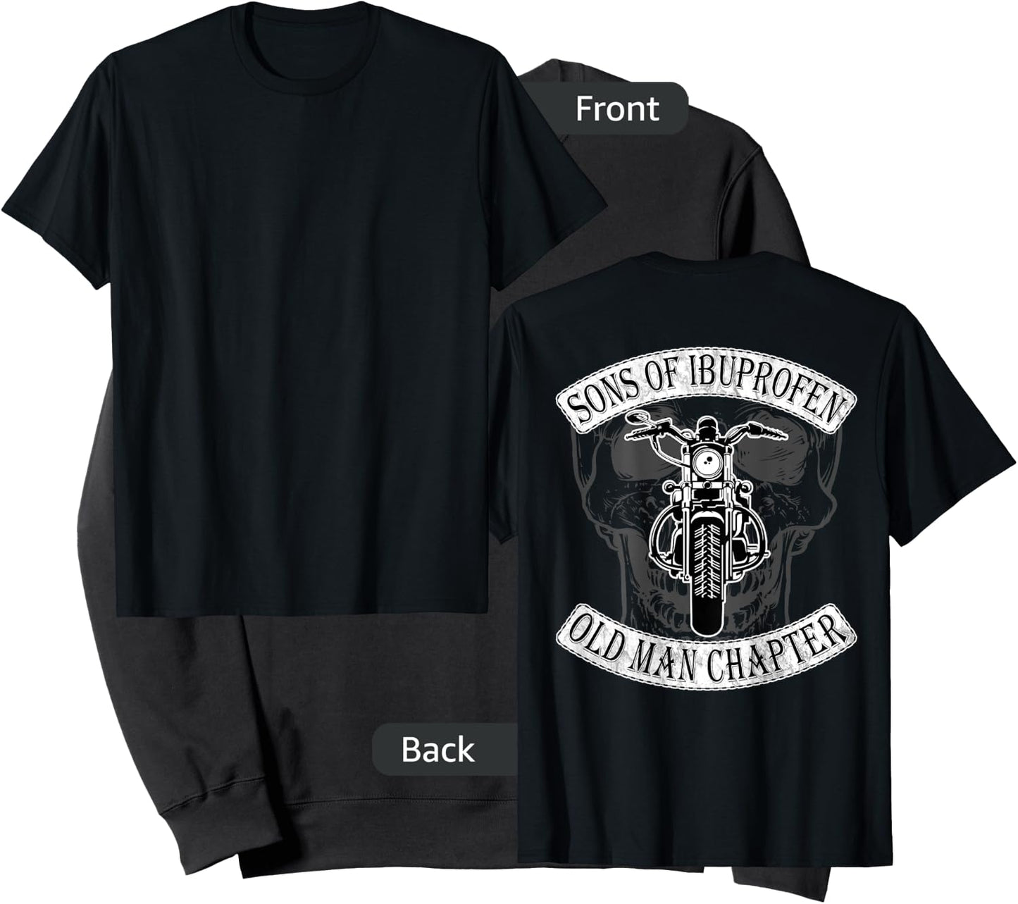 Cool Son Of Ibuprofen Old Man Chapter Funny Older Biker Gift Sweatshirt - Sweatshirt | Black