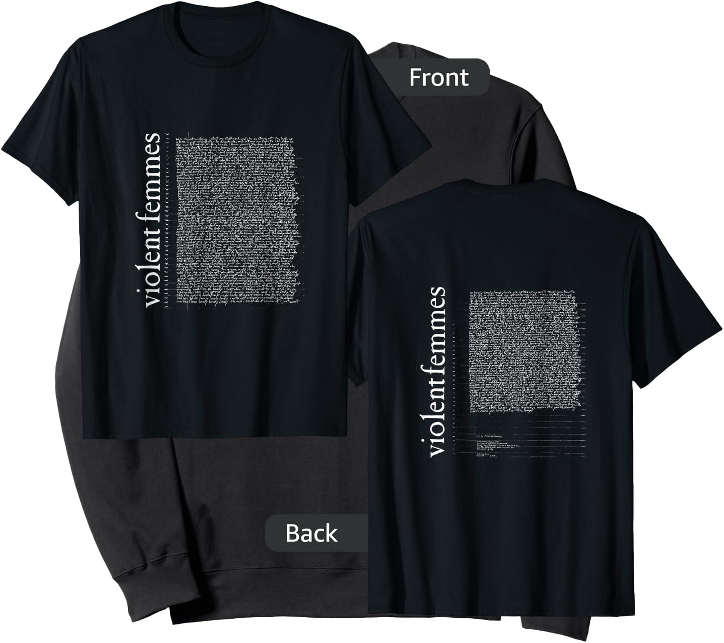 Violent Femmes - Official Merchandise - Self Titled Lyric Sweatshirt - Sweatshirt | Black