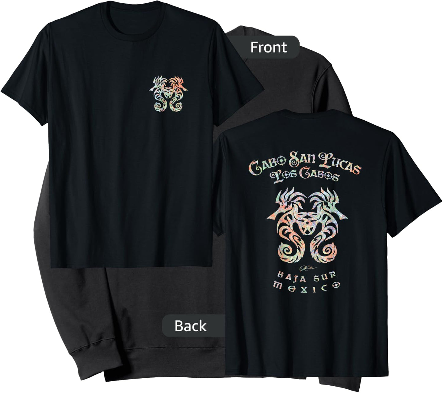 JCombs: Cabo San Lucas, MX, Seahorses (Art on both sides) Sweatshirt - Sweatshirt | Black