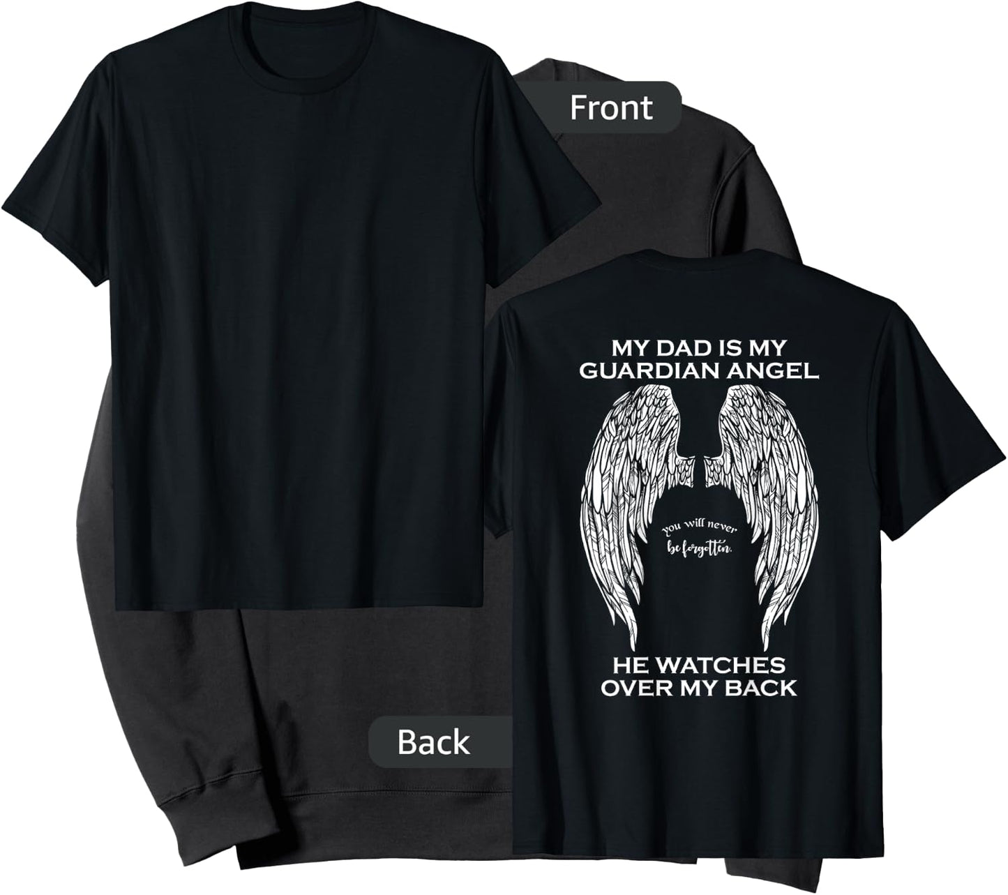 My Dad is My Guardian Angel Sweatshirt - Sweatshirt | Black