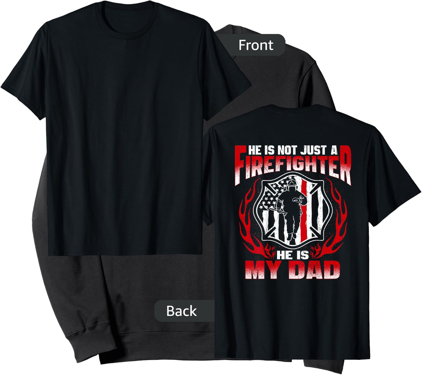 My Dad Is A Firefighter Hero Proud Fire Daughter Son Gifts Sweatshirt - Sweatshirt | Black