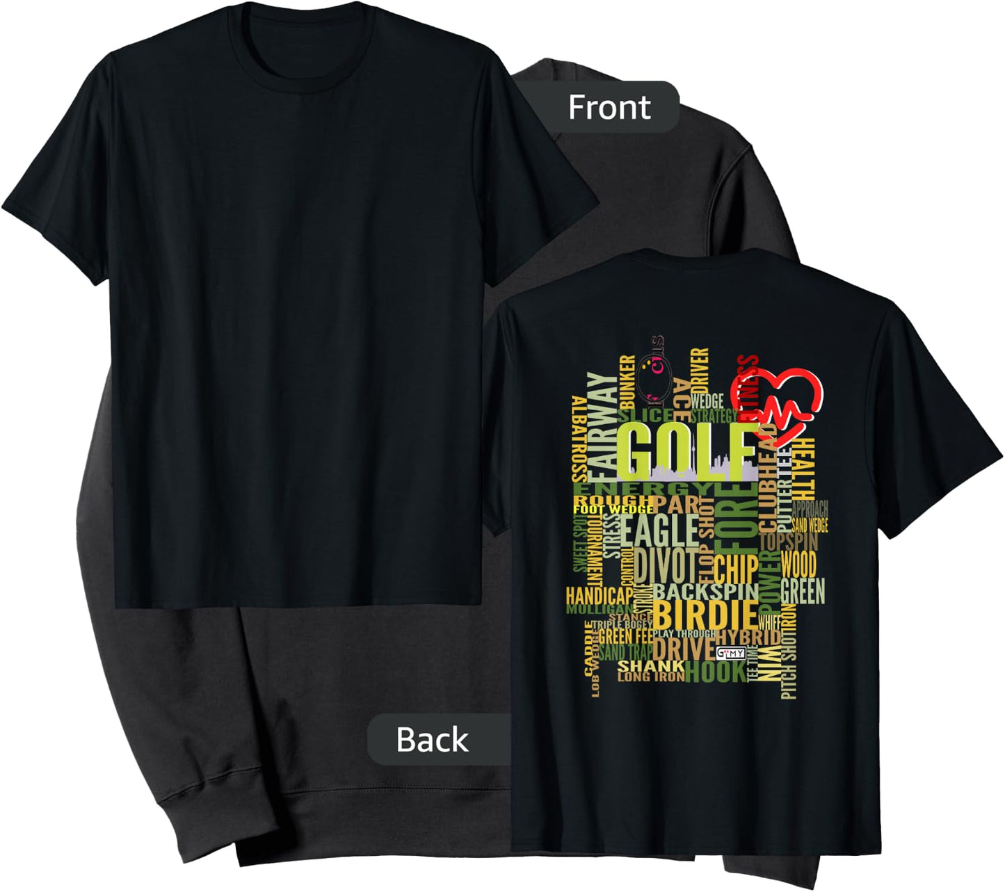 Golf Addict, Golf Lover, Golf Words Sweatshirt - Sweatshirt | Black