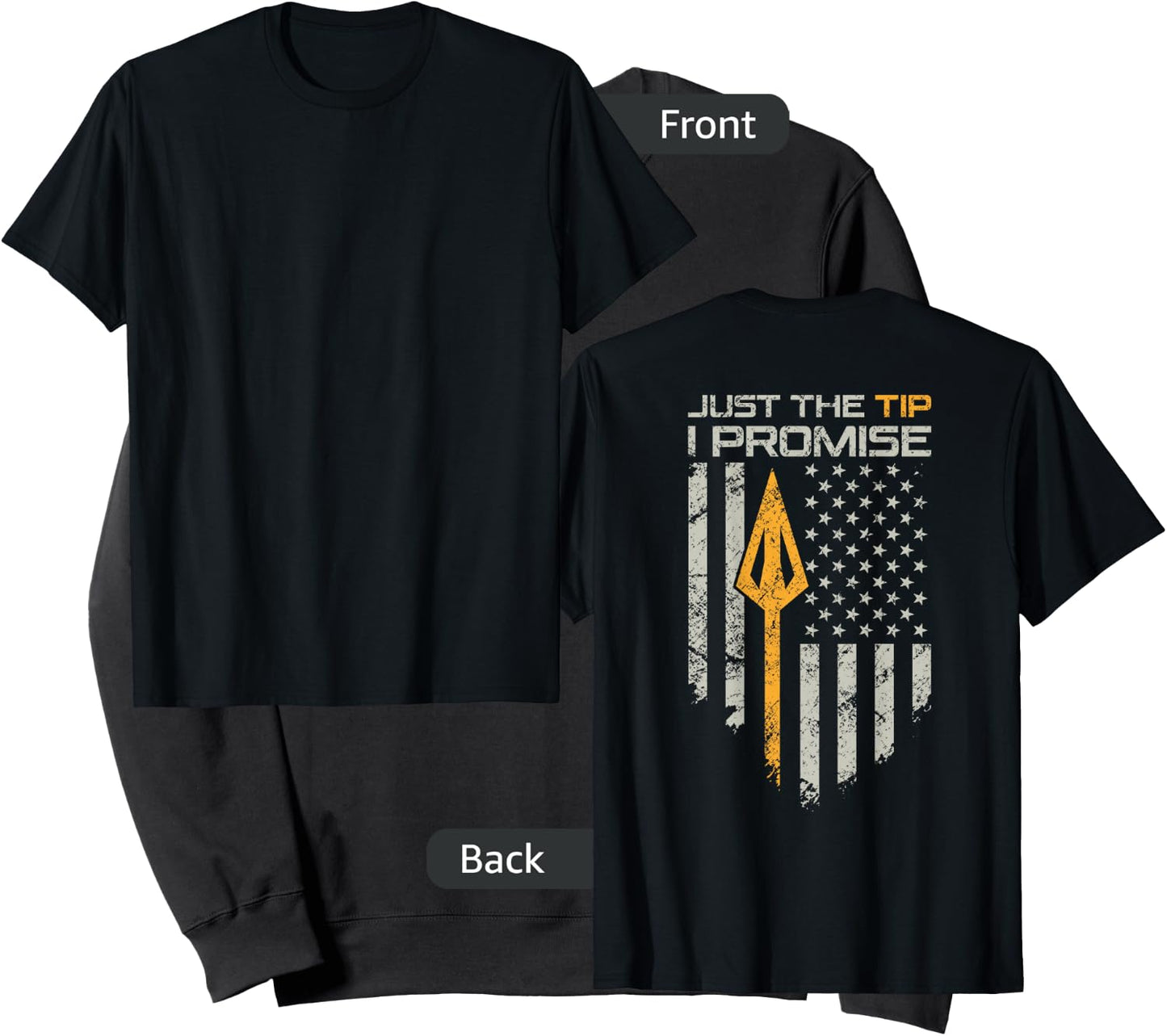 Just The Tip I Promise - Funny Bow Hunter Archery - ON Back Sweatshirt - Sweatshirt | Black