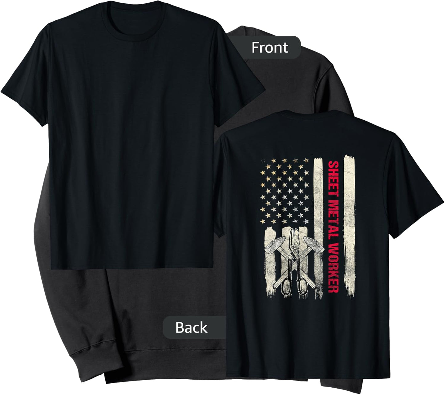 Sheet Metal Worker Design On Back Of Shirt Sweatshirt - Sweatshirt | Black