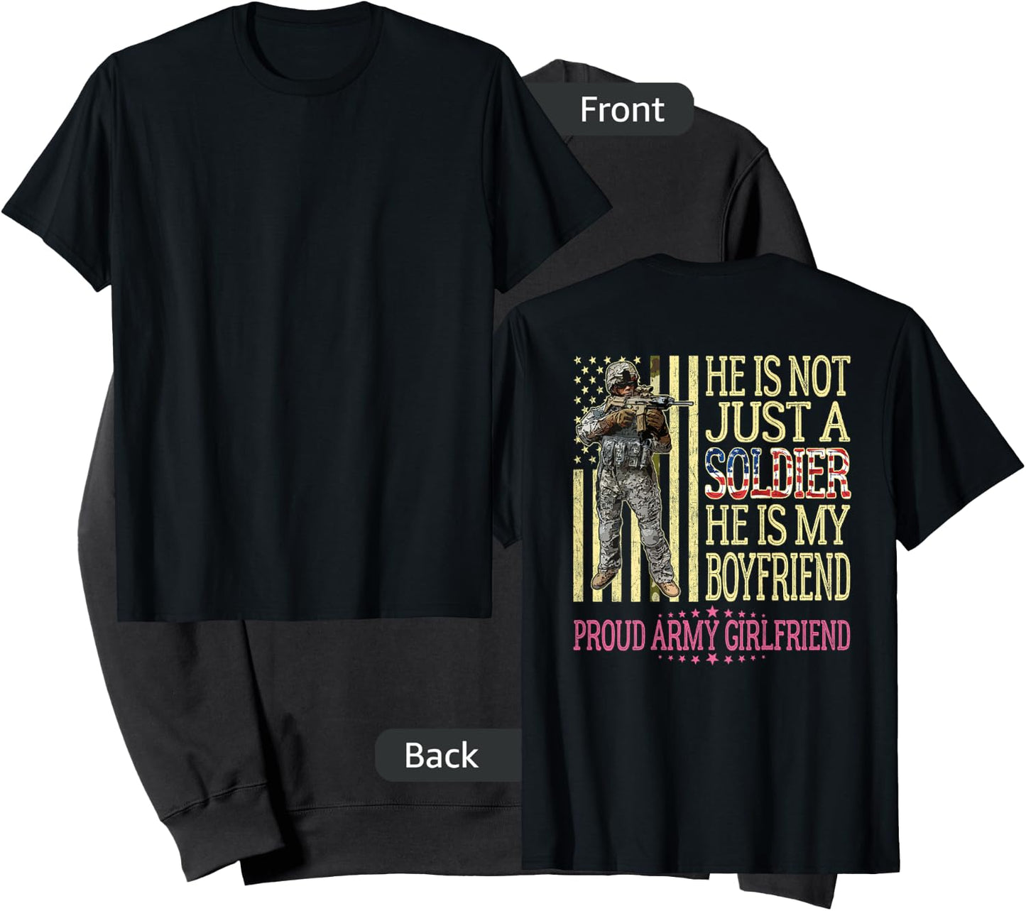 My Boyfriend Is My Soldier Hero - Proud Army Girlfriend Gift Sweatshirt - Sweatshirt | Black
