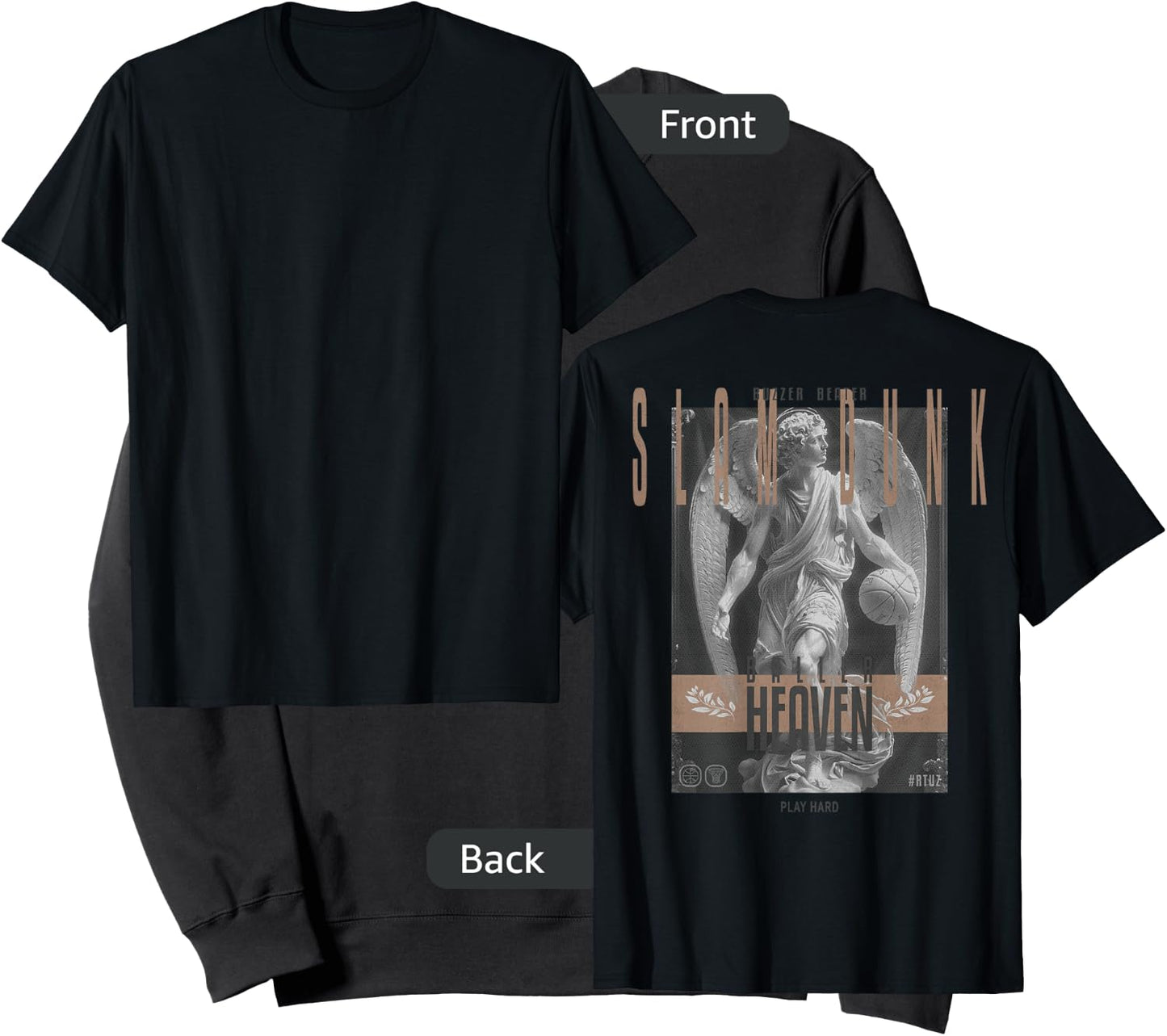 Hip Hop Vintage Edgy Urban Y2K Back Print Streetwear Angel Sweatshirt - Sweatshirt | Black