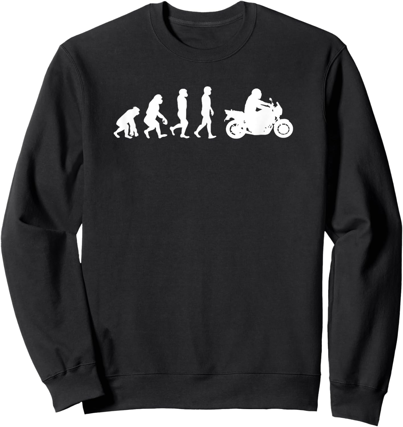 Evolution Motorcycle I Bike Street Bike Motorcycle Sweatshirt - Sweatshirt | Black