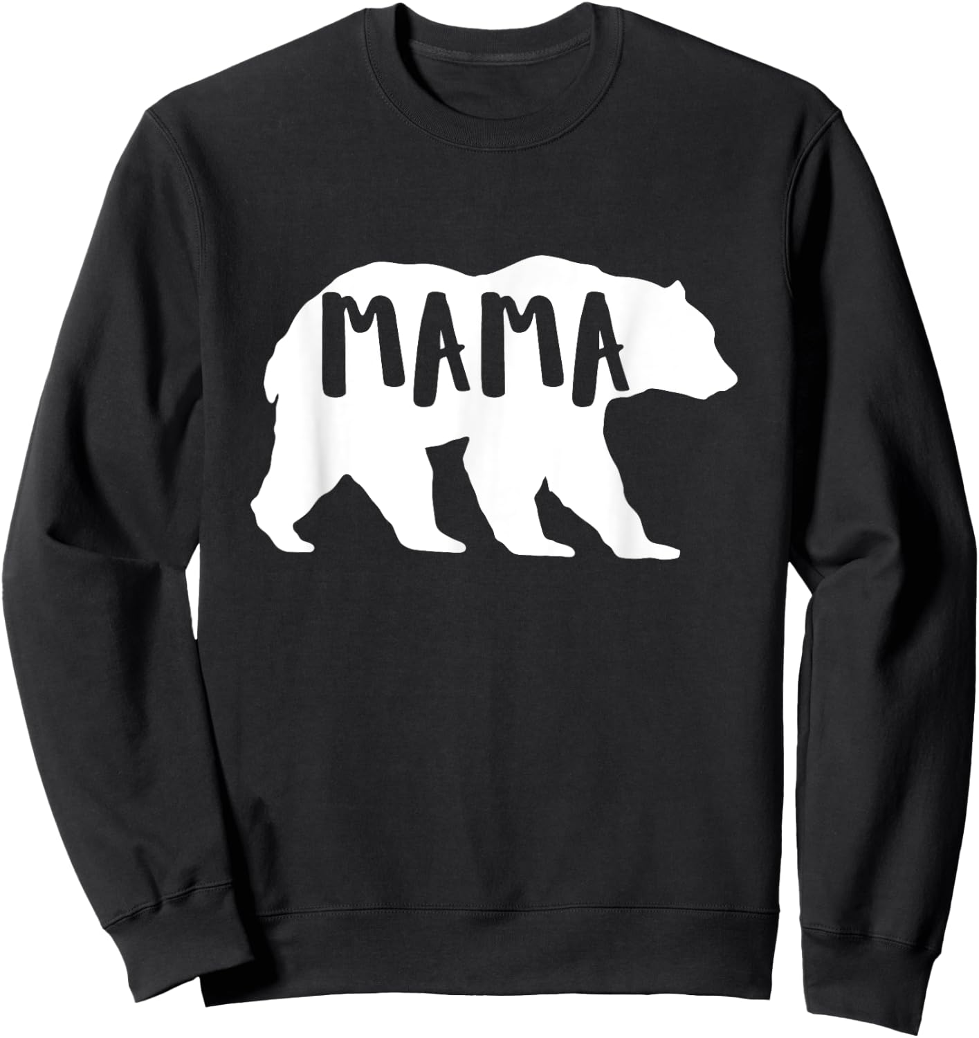 Mothersday | Cute Mama Bear for Outdoor & Nature Moms Sweatshirt - Sweatshirt | Black