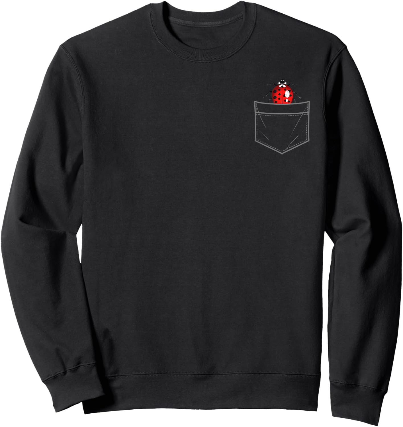 Cool Ladybug Art Women Kids Insect Beetle Lady Bug Sweatshirt - Sweatshirt | Black