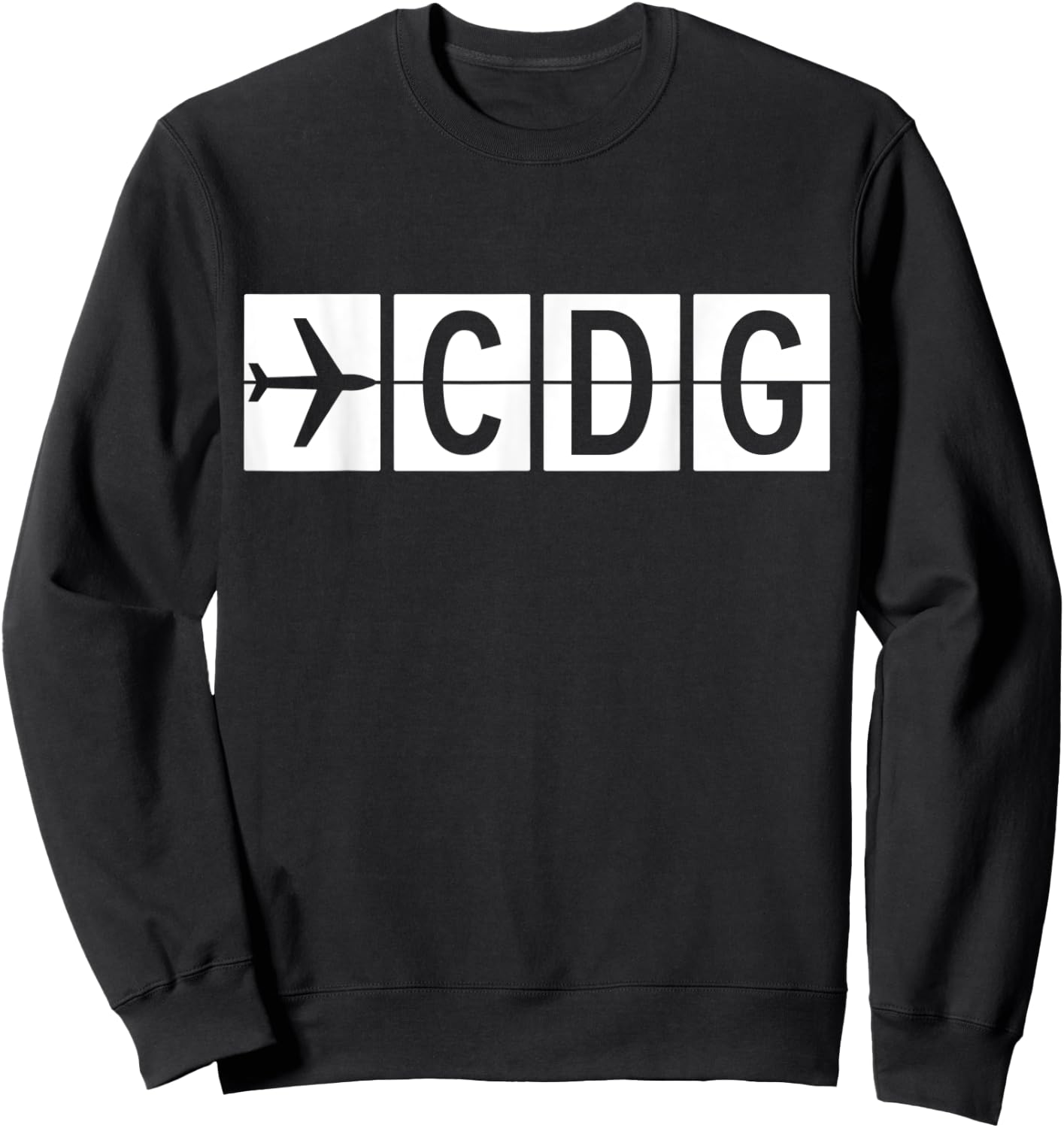 CDG Paris France Airport Sweatshirt - Sweatshirt | Black