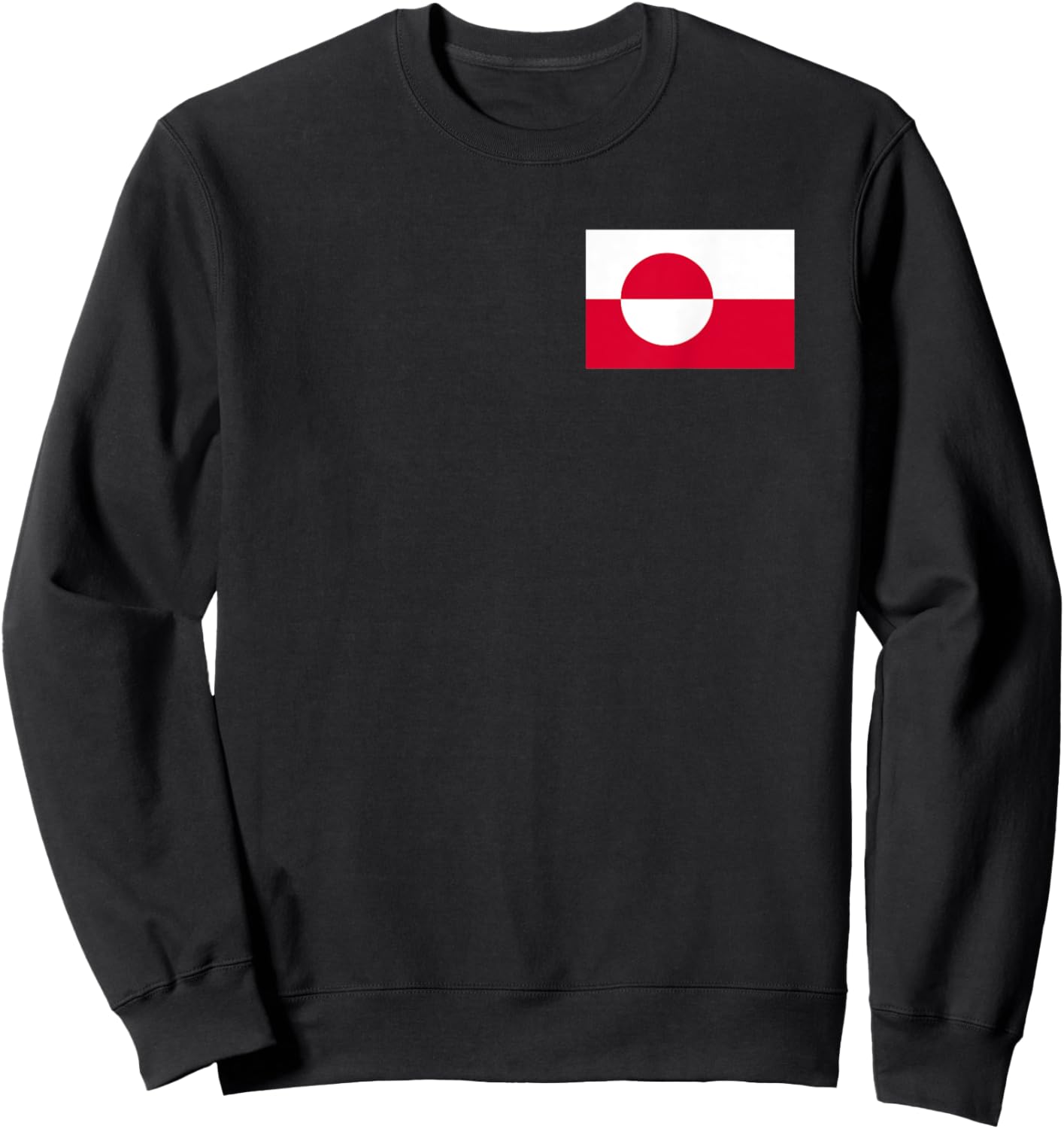 Greenlandic Flag of Greenland Sweatshirt - Sweatshirt | Black
