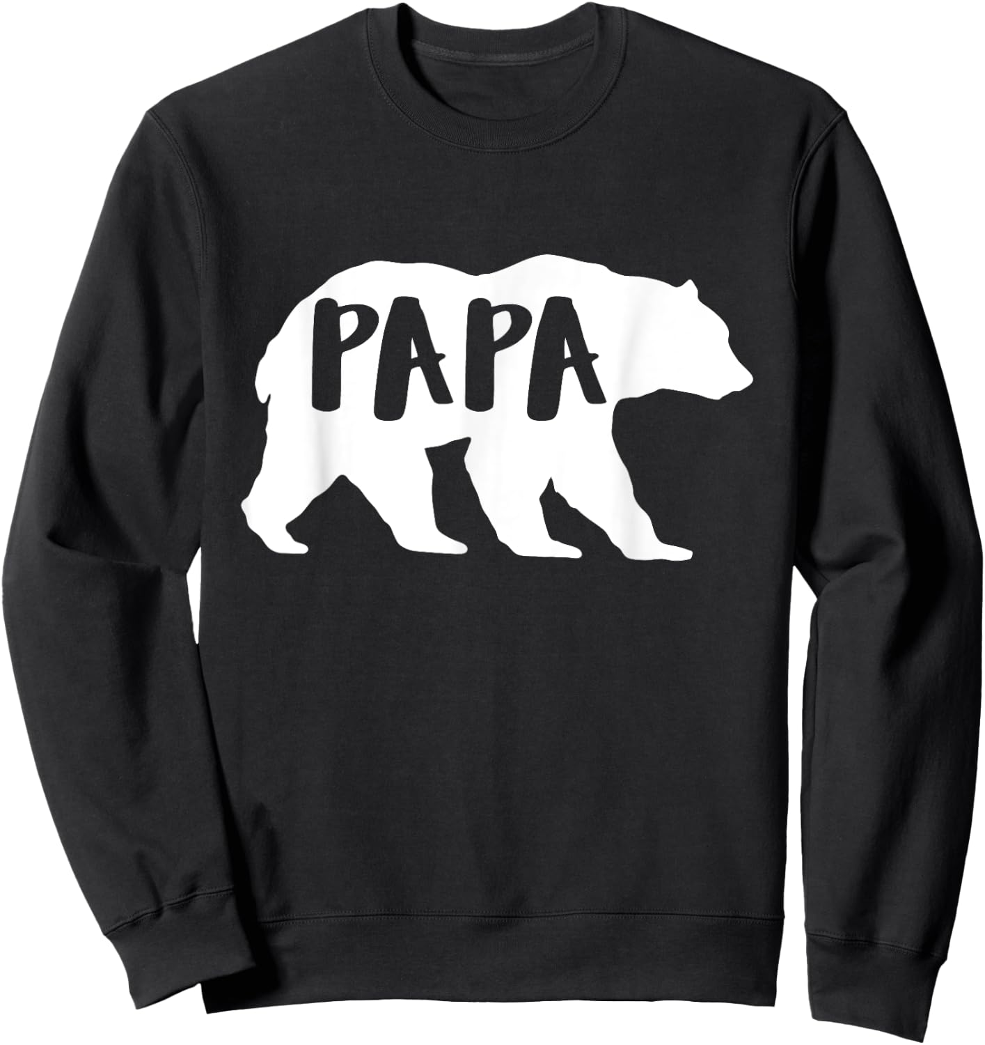Fathersday | Fun Papa Bear for Outdoor & Nature Dads Sweatshirt - Sweatshirt | Black