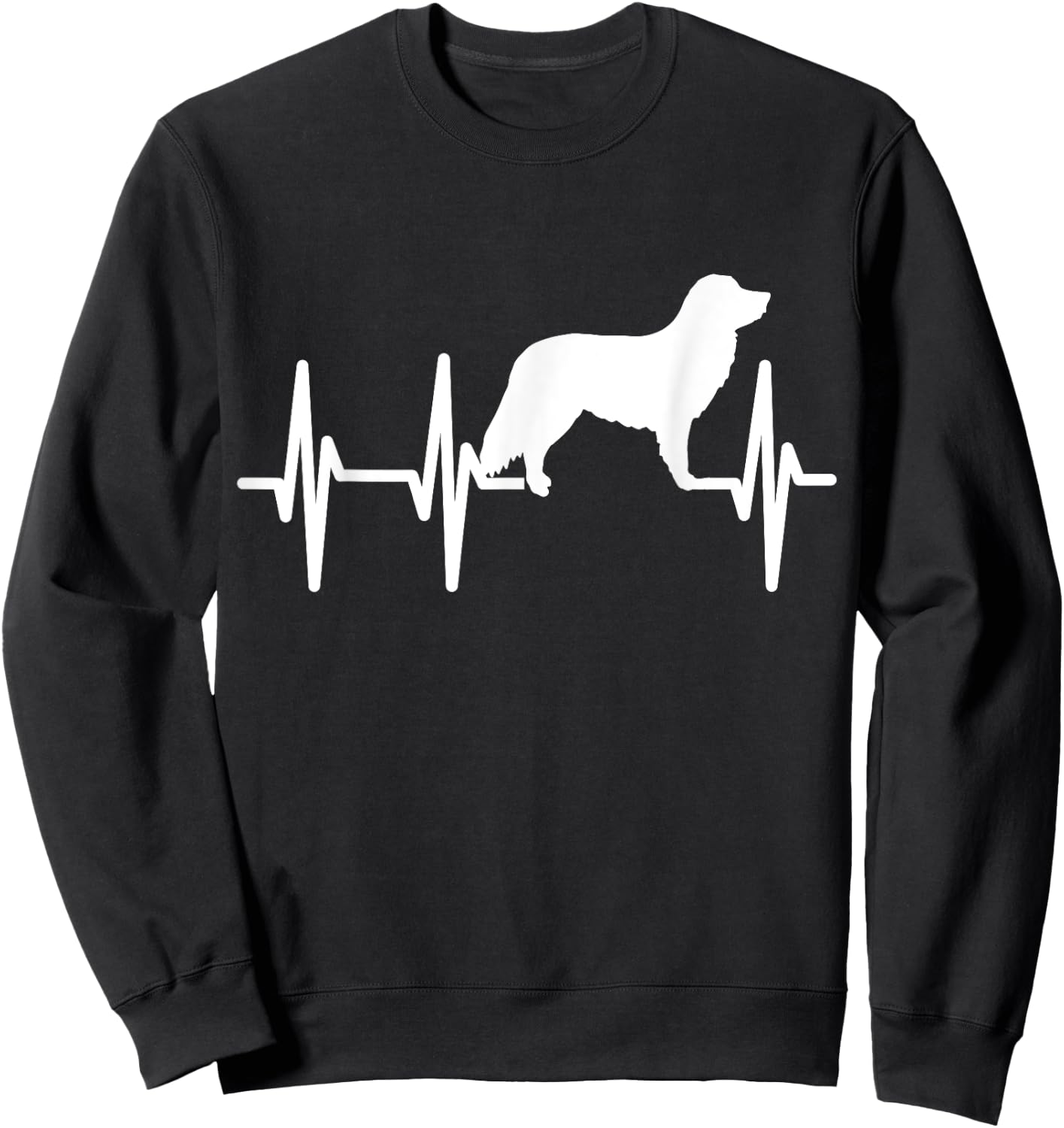 Nova Scotia Duck Great Heartbeat Dog Mom Dad Lover Gift Sweatshirt - Sweatshirt | Black