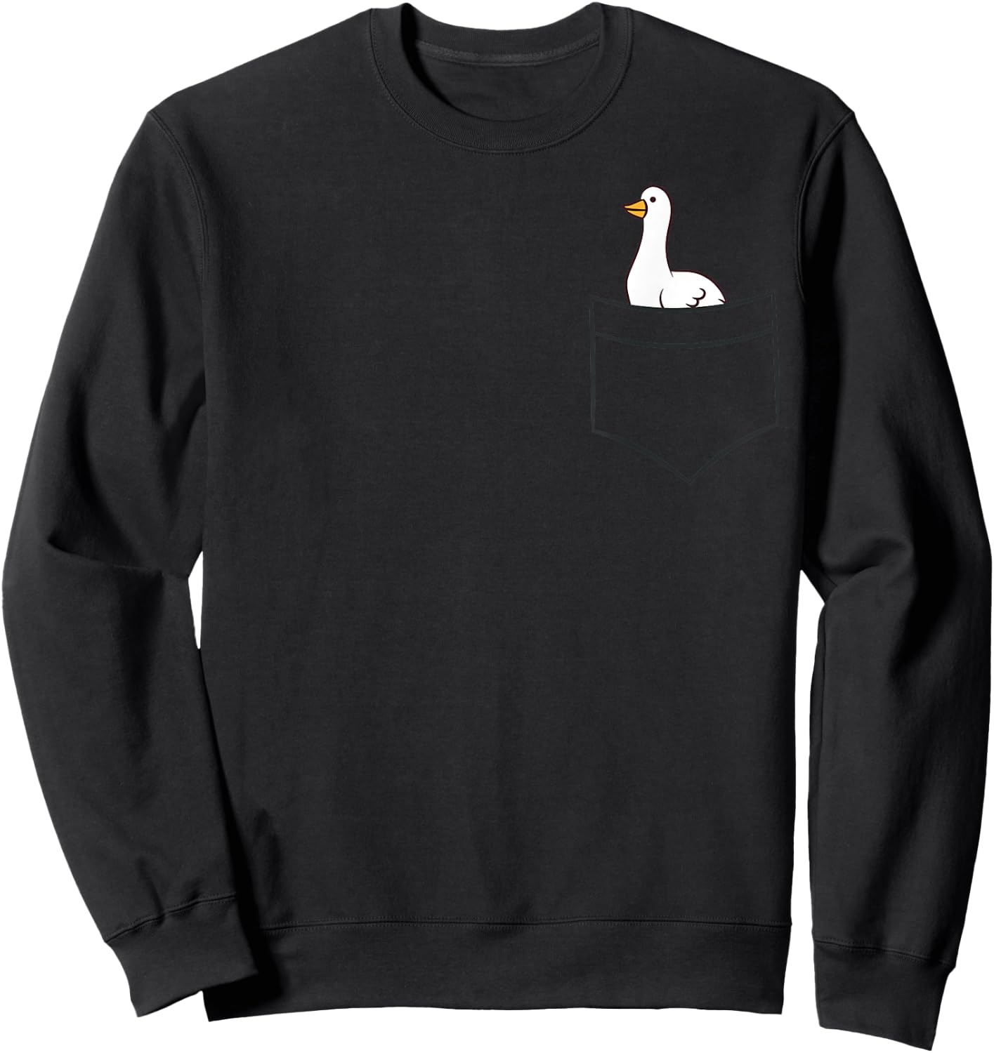 Goose In The Pocket Funny Pocket Goose Sweatshirt - Sweatshirt | Black