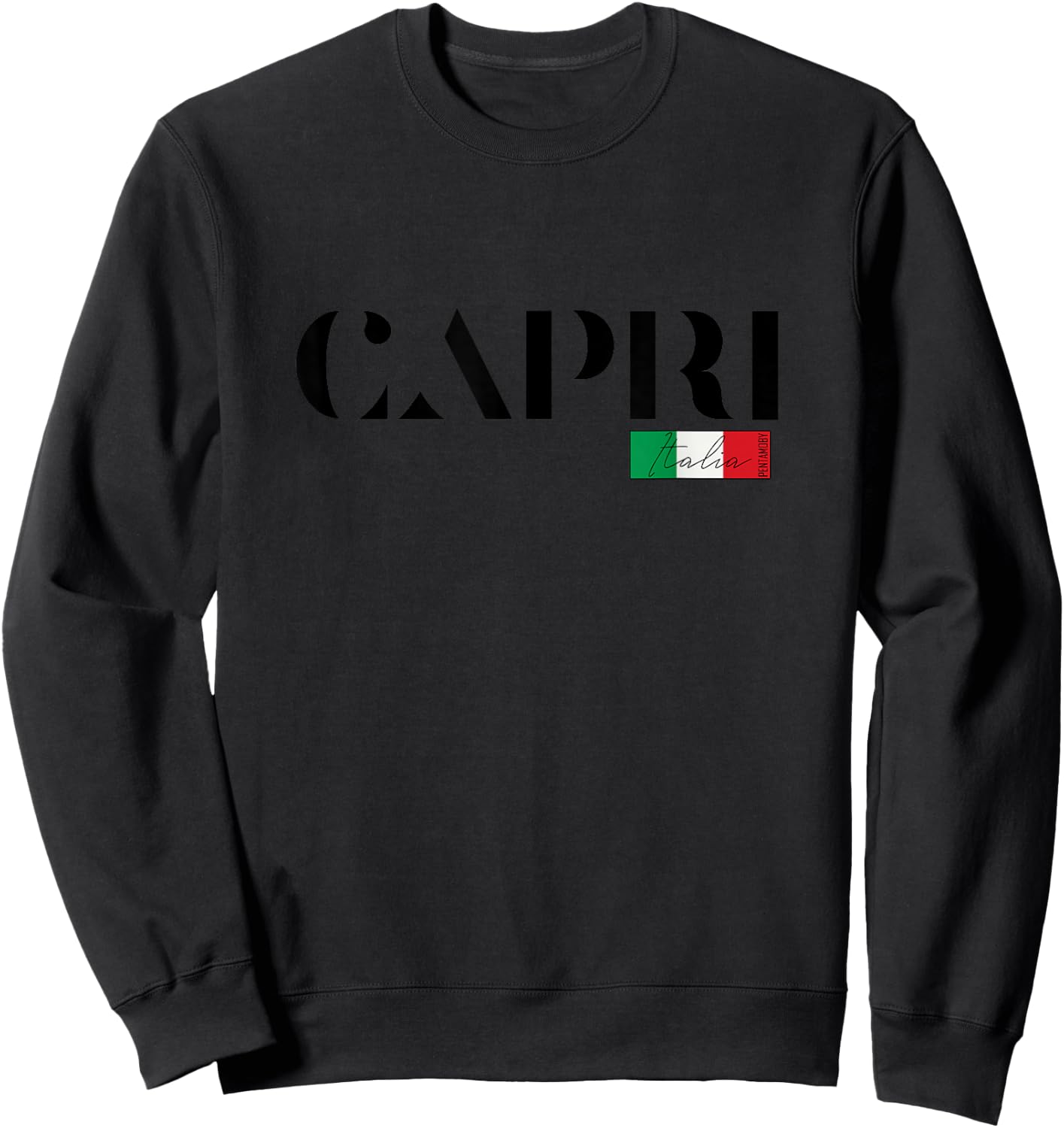 Capri Italy Italy Travel Holiday Summer Party Island Beach Men Women Girls Kids Sweatshirt - Sweatshirt | Black