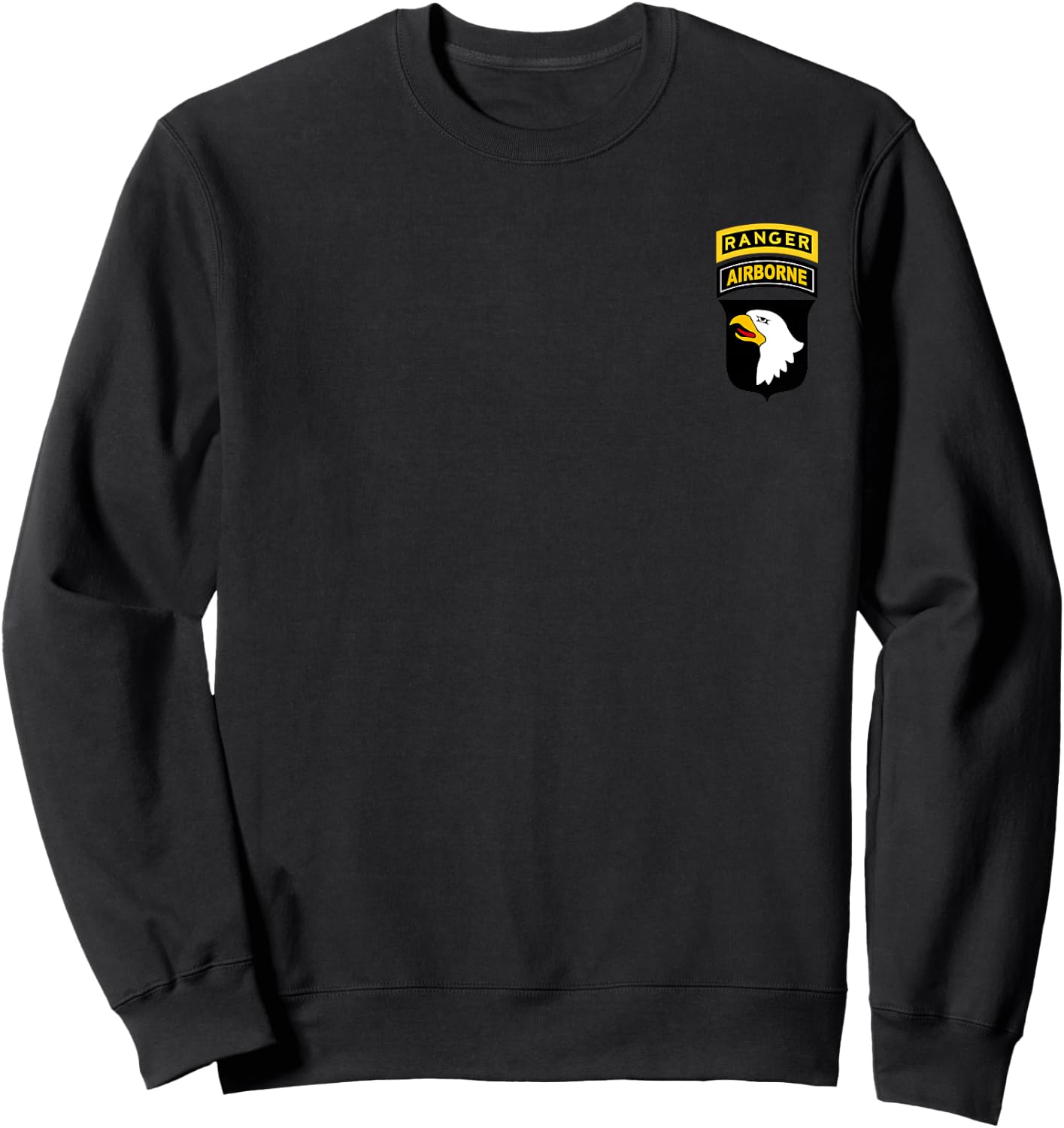 101st Airborne Division Ranger Flag , Veterans Day Sweatshirt - Sweatshirt | Black