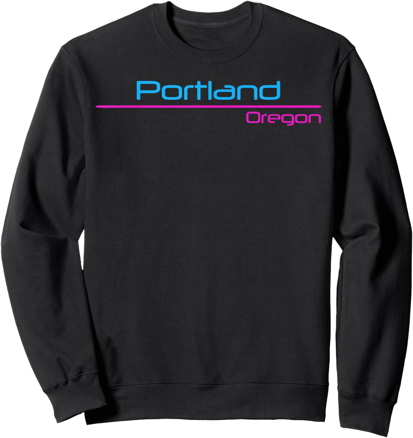 Retro Portland Oregon Sweatshirt - Sweatshirt | Black