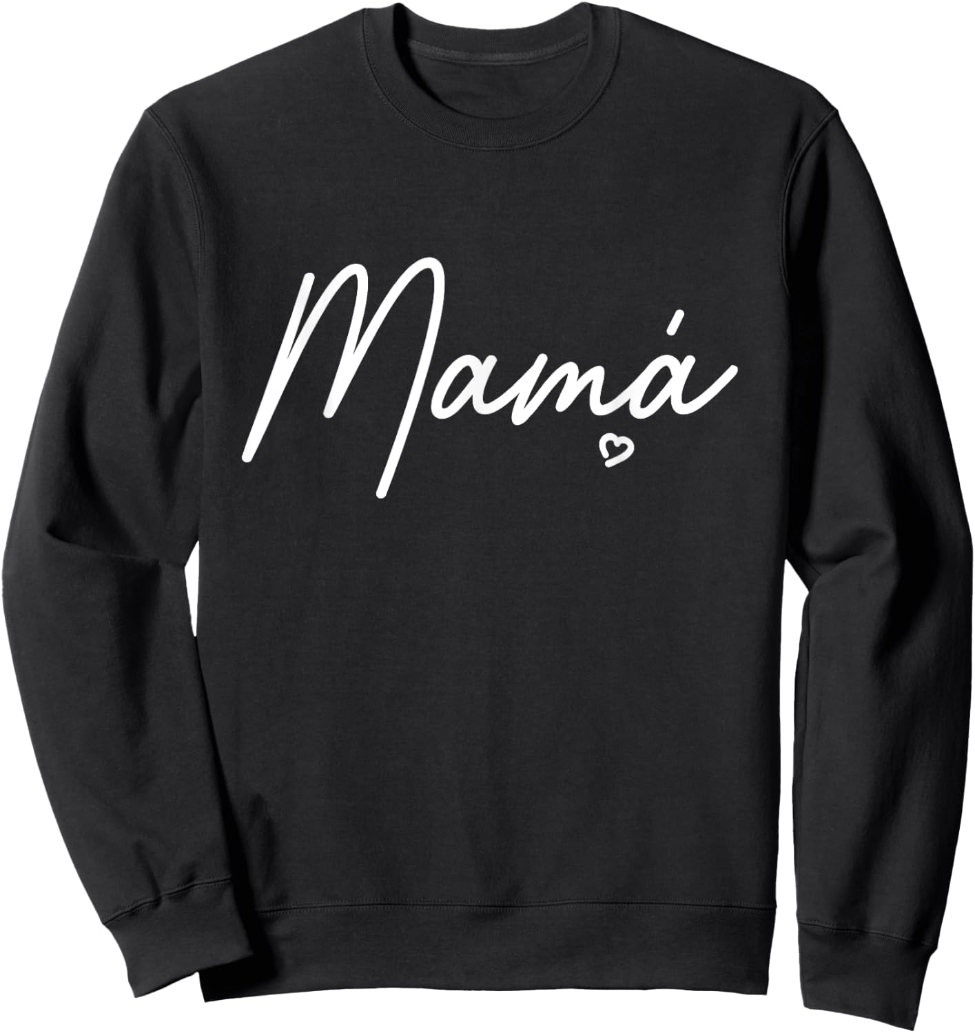 Women's Mamá Cute Mother's Day Gift In Spanish Mom Sweatshirt - Sweatshirt | Black
