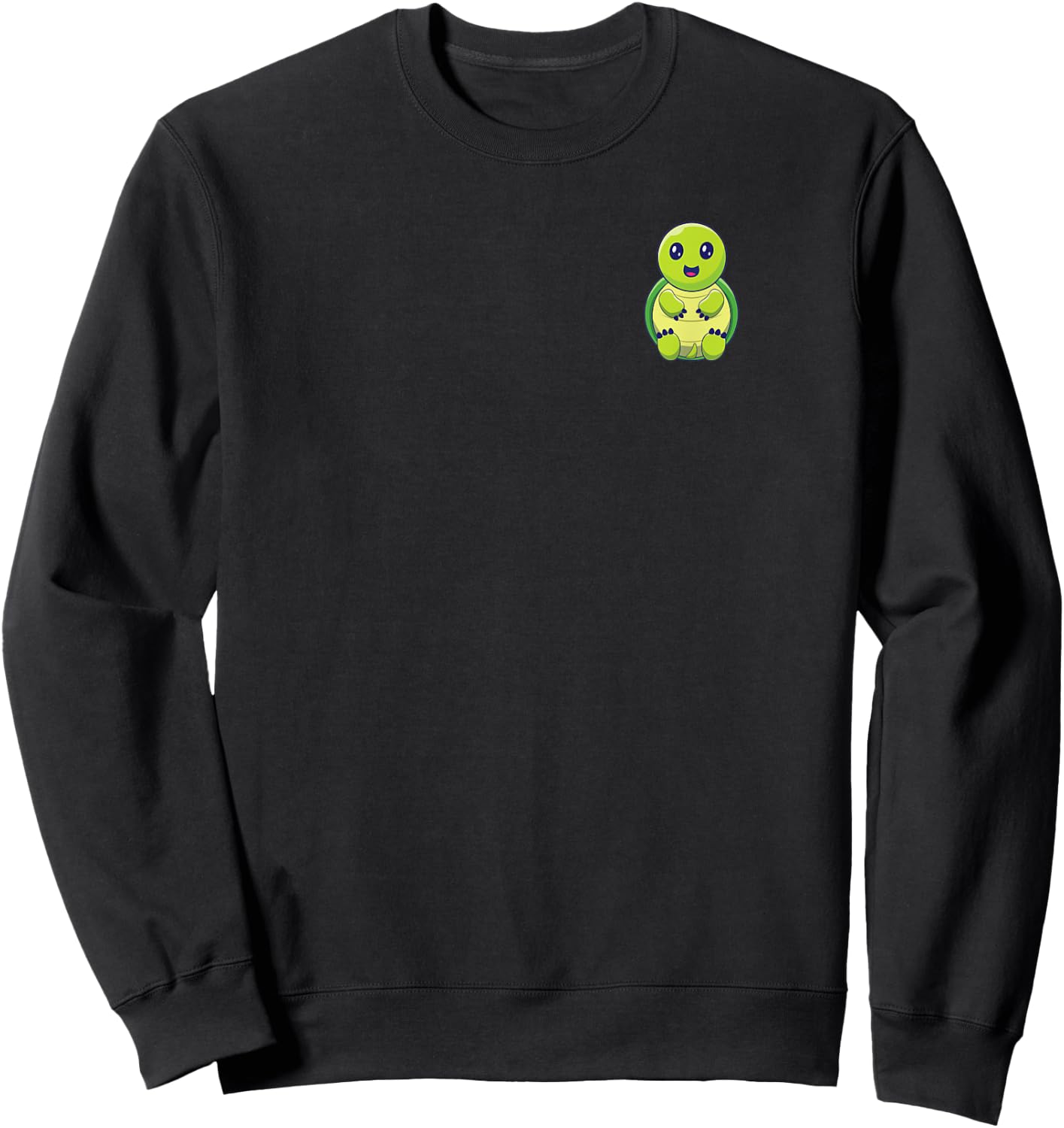 Frank The Cute Turtle Sweatshirt - Sweatshirt | Black