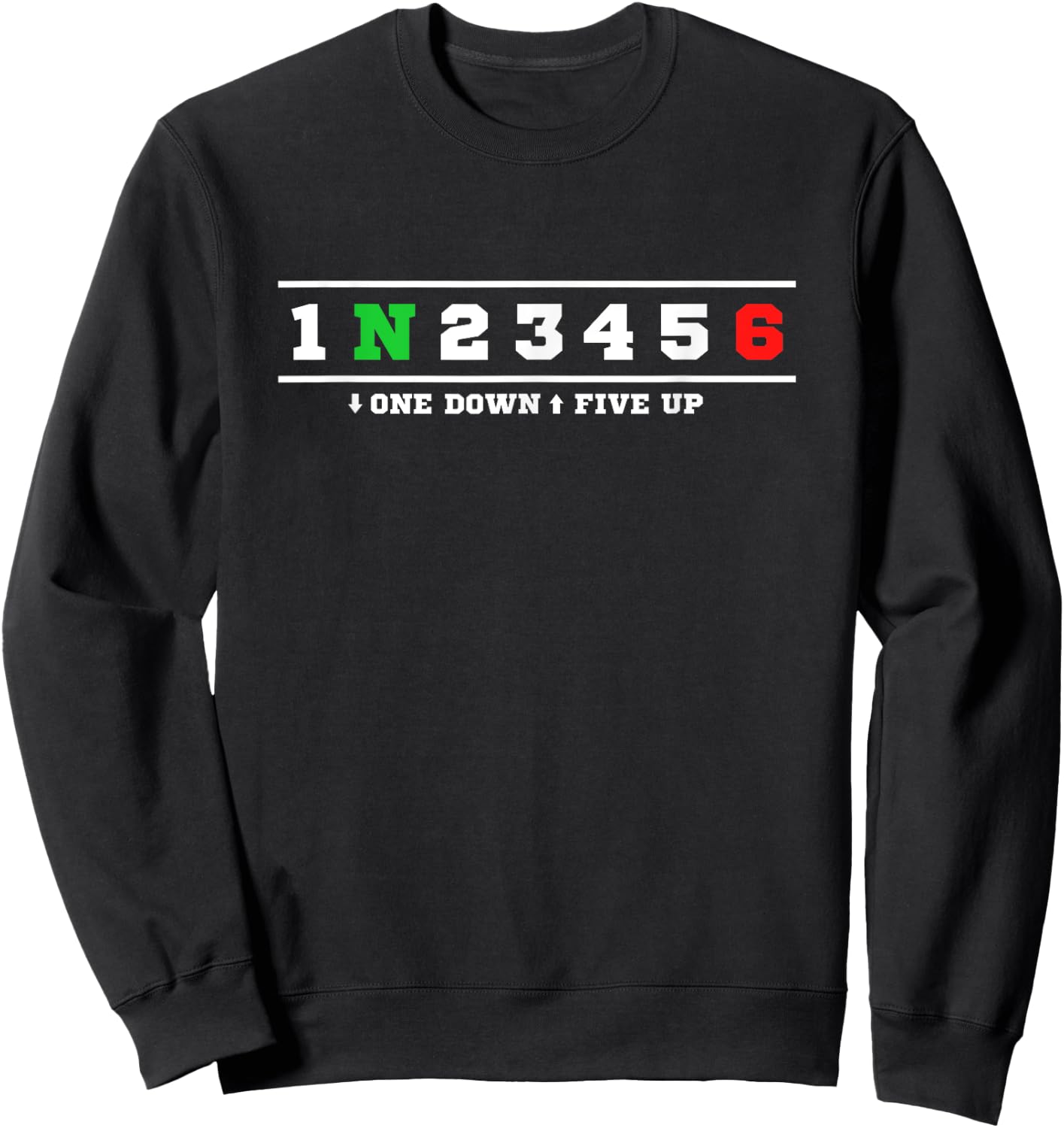 1N23456 Motorcycle Foot Gear Shift Sweatshirt - Sweatshirt | Black