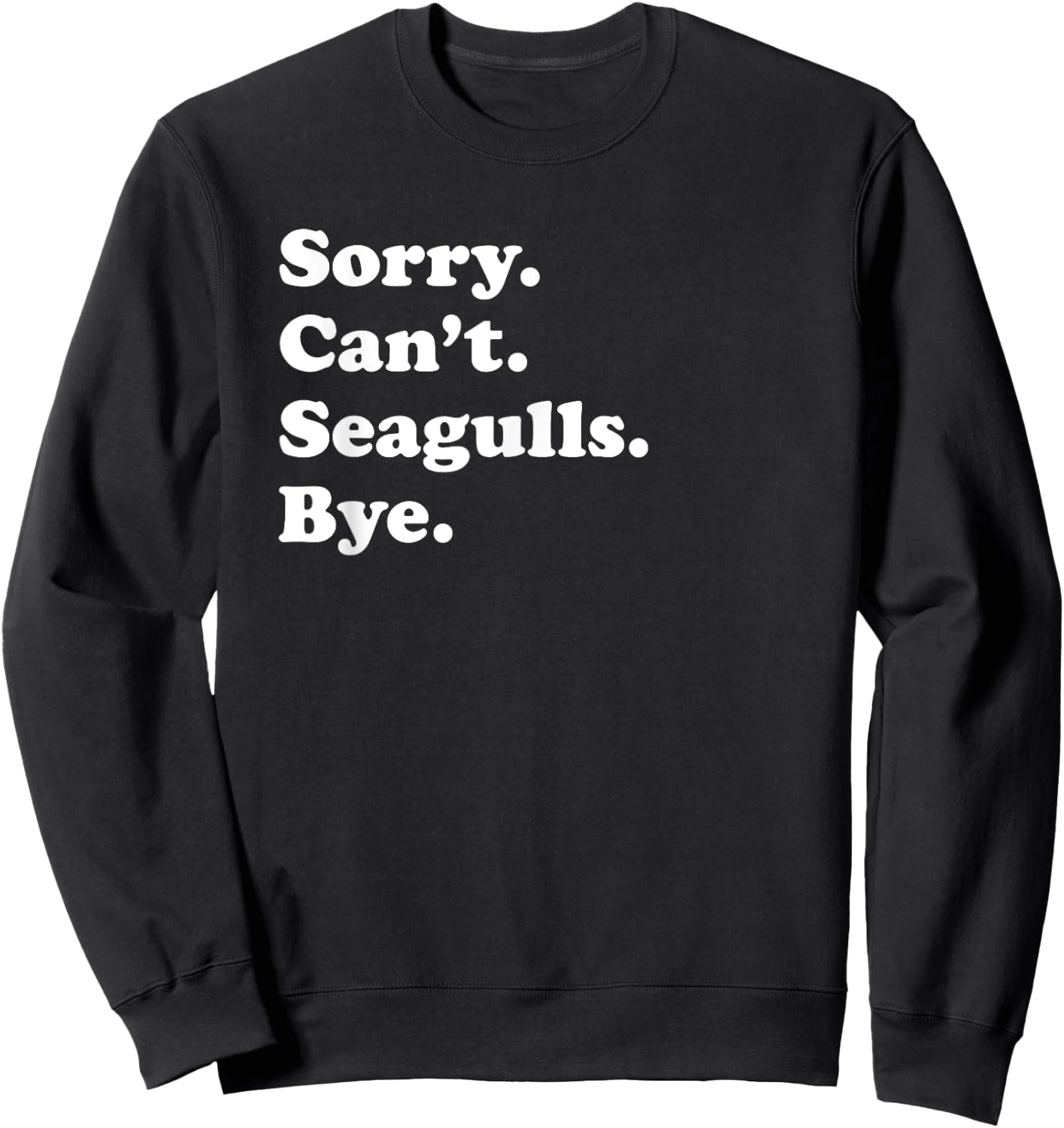 Funny Seagull Bird Gift Women Boys or Girls Sweatshirt - Sweatshirt | Black