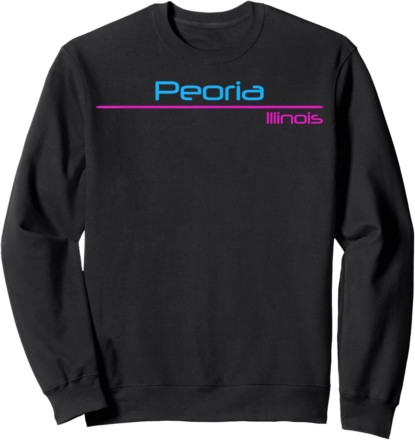 Retro Peoria Illinois Sweatshirt - Sweatshirt | Black