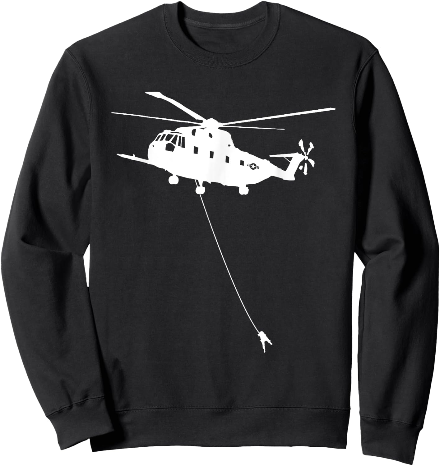 Jolly Green Giant to the Rescue HH-3E Helicopter CSAR Sweatshirt - Sweatshirt | Black