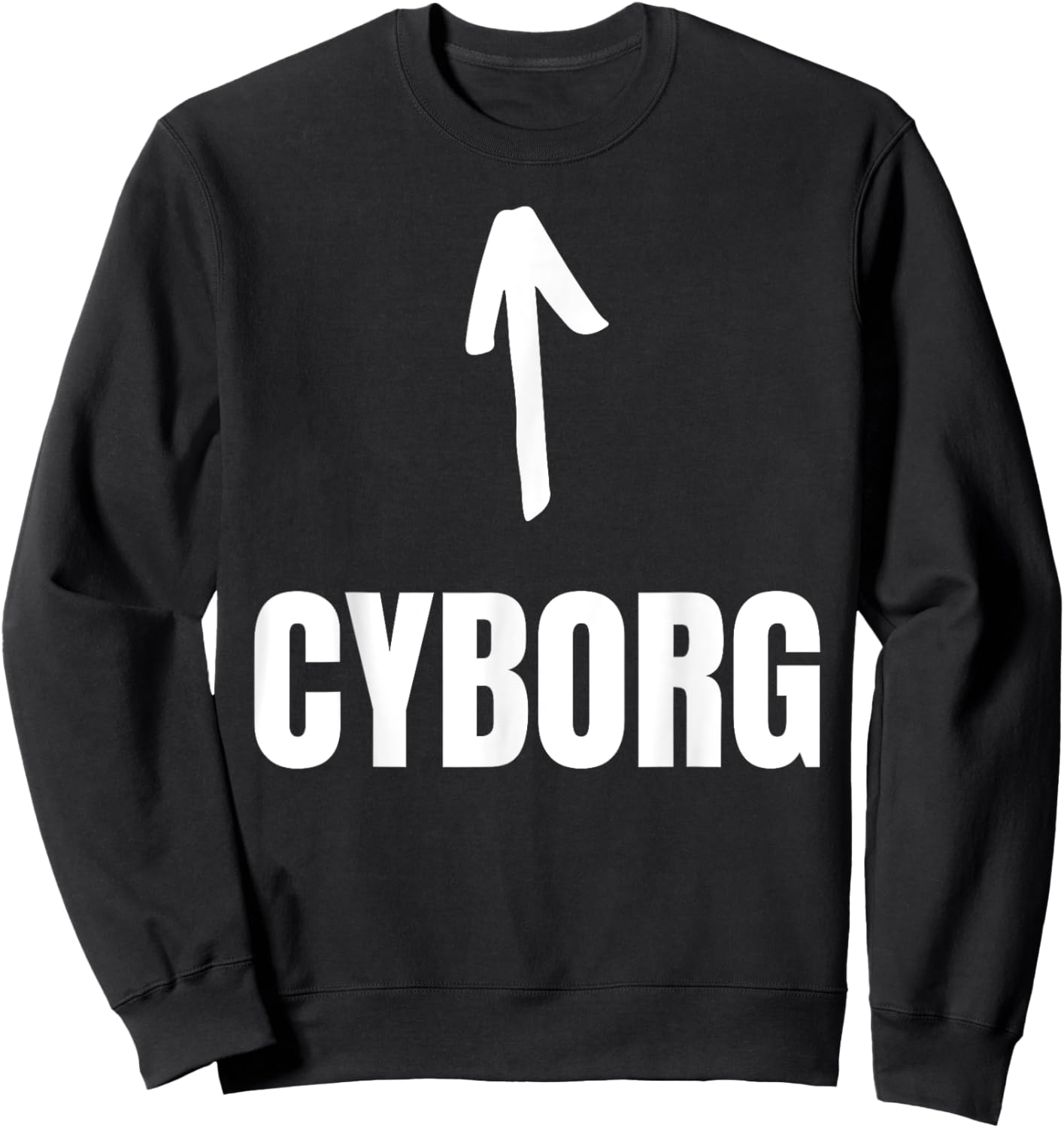 Halloween Cyborg - -Adults, Kids - Black - Short Sleeve - - Small - Funny Cyborg Design Sweatshirt - Sweatshirt | Black
