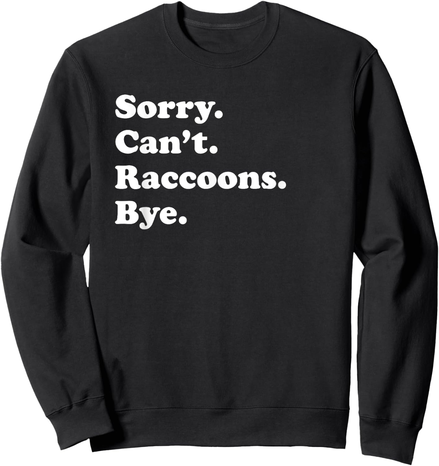 Funny Raccoon Gift Women Boys or Girls Sweatshirt - Sweatshirt | Black