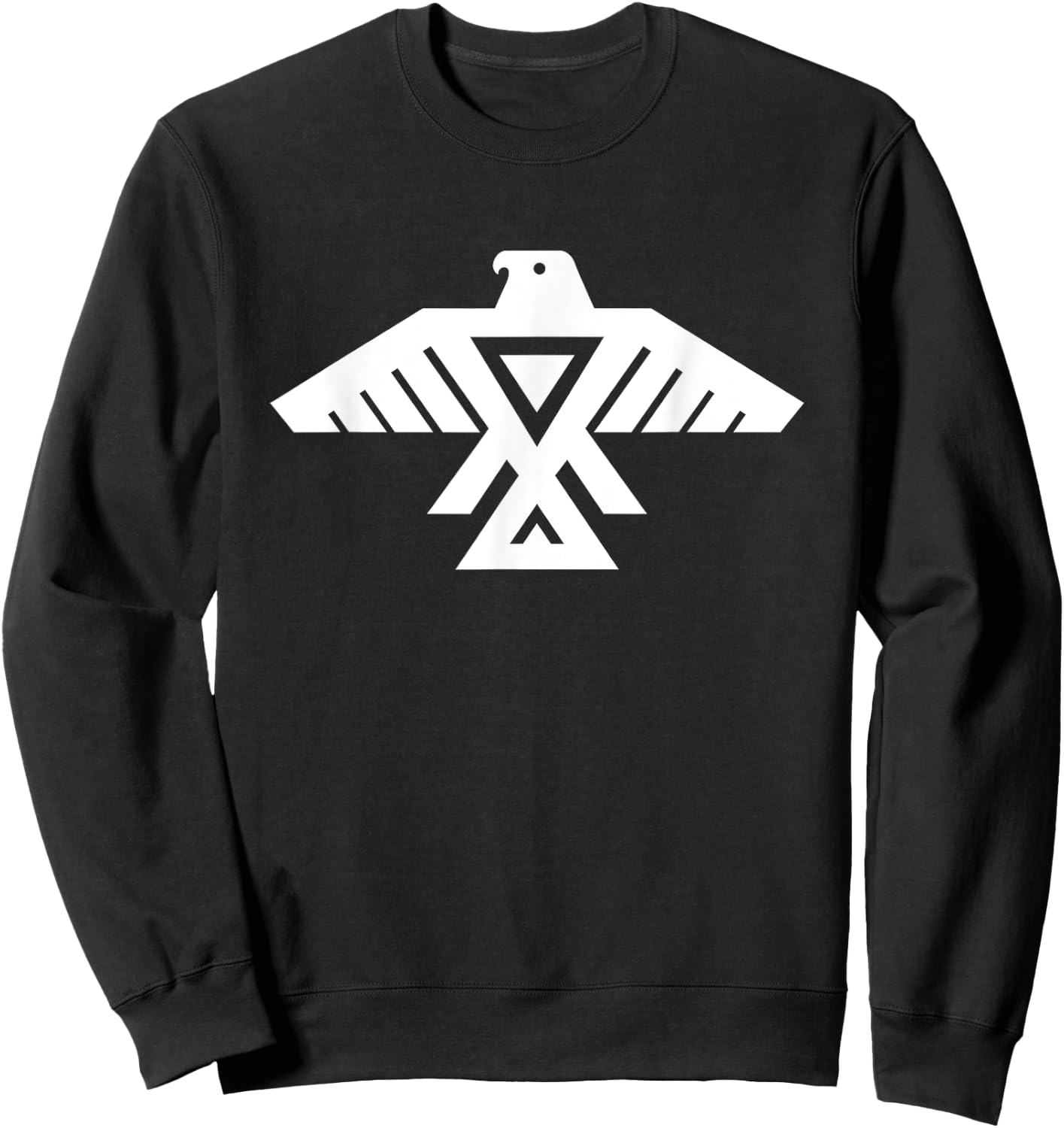 Native American Thunderbird Funny Tribal Art Gift Men Women Sweatshirt - Sweatshirt | Black
