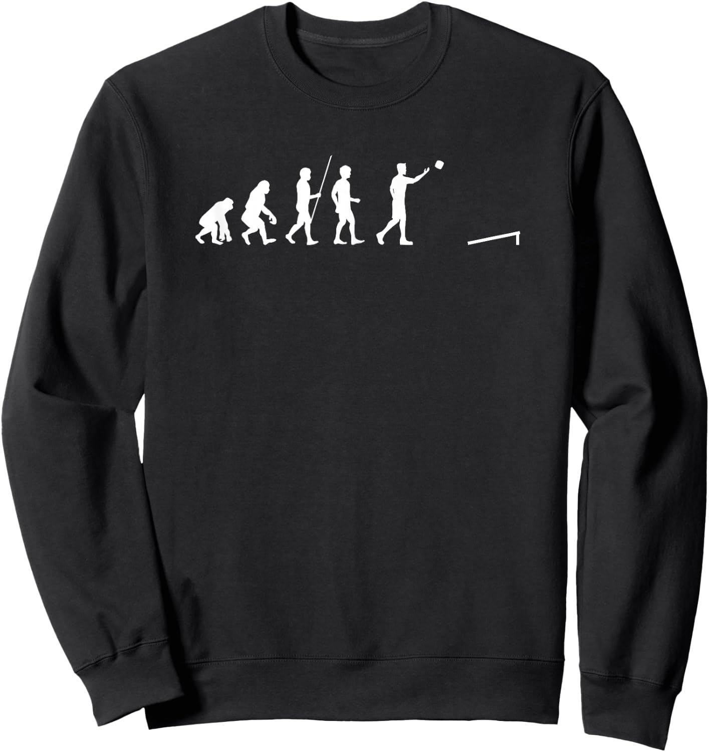Funny Born To Toss Cornhole Evolution Of Cornhole Player Sweatshirt - Sweatshirt | Black