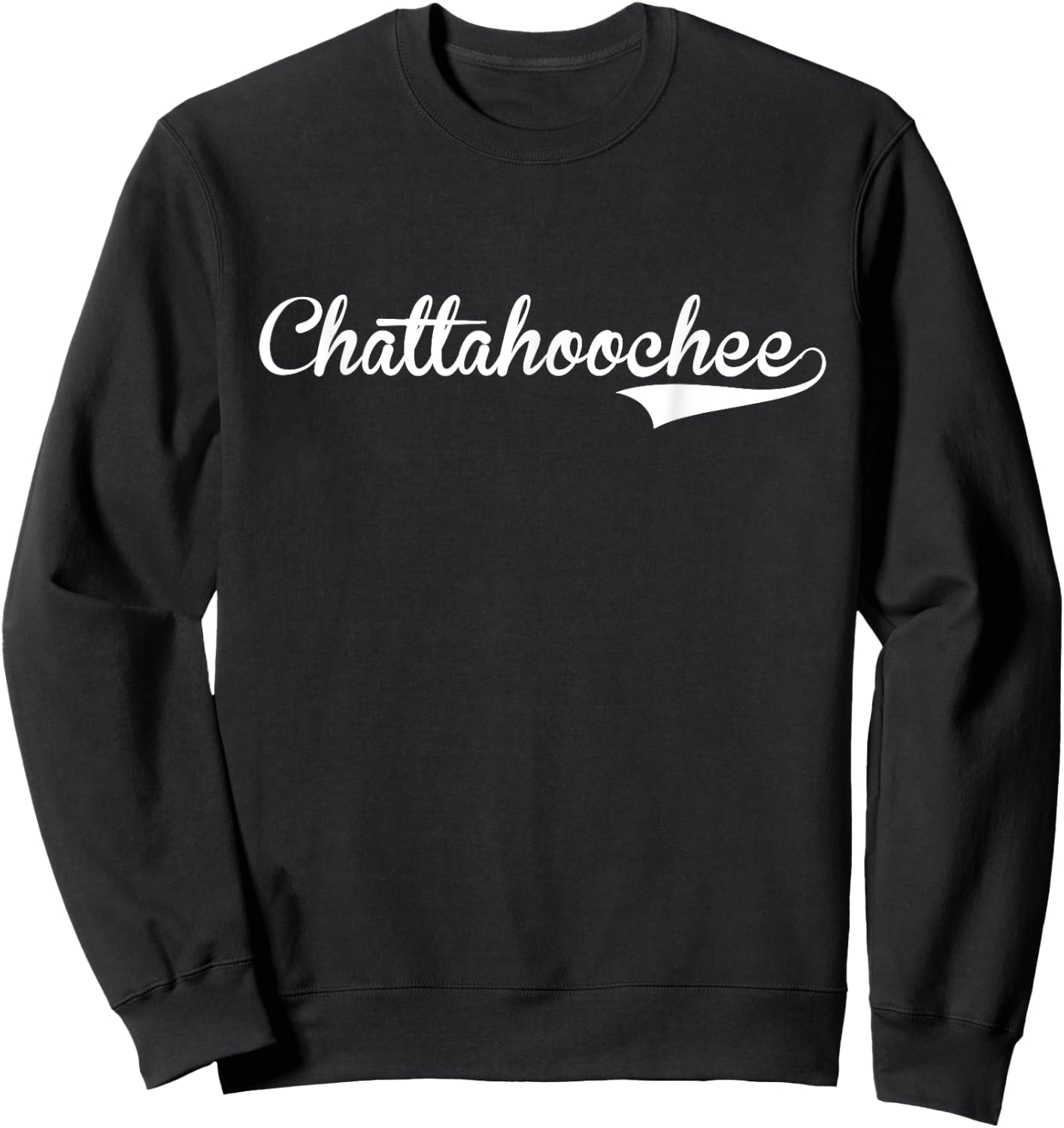 CHATTAHOOCHEE Baseball Vintage Retro Font Sweatshirt - Sweatshirt | Black