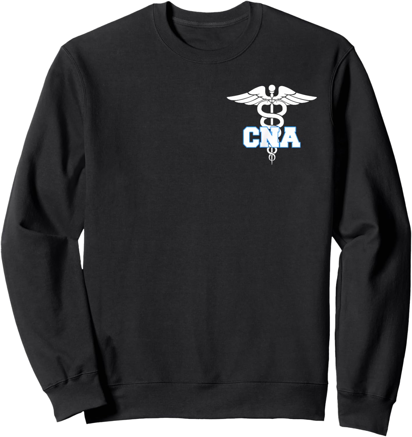 CNA Caduceus Medical Symbol Nurse Gifts Sweatshirt - Sweatshirt | Black