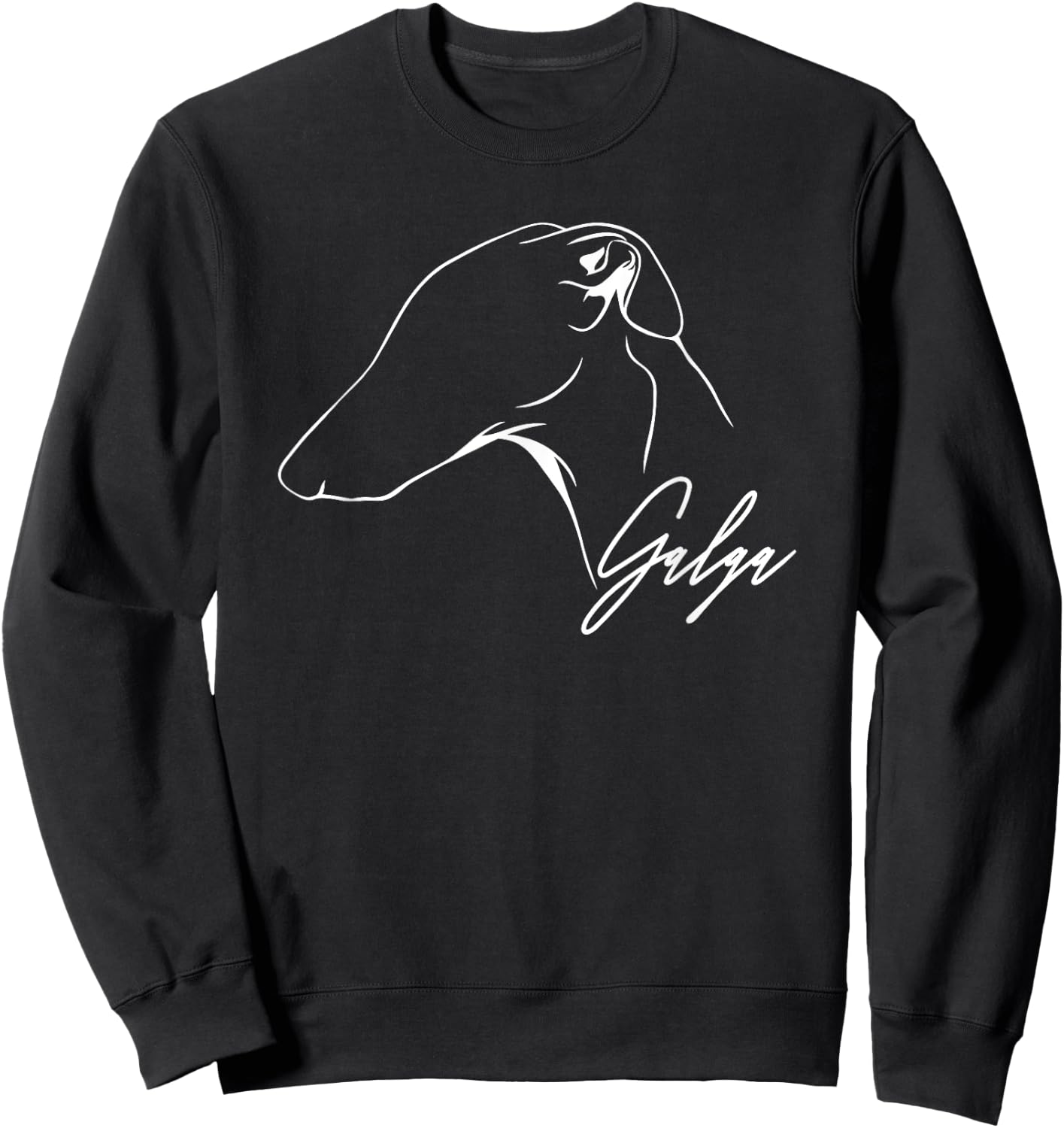 Proud Galga profile Galgo dog lover gift present dog Men Women Girls Kids Sweatshirt - Sweatshirt | Black