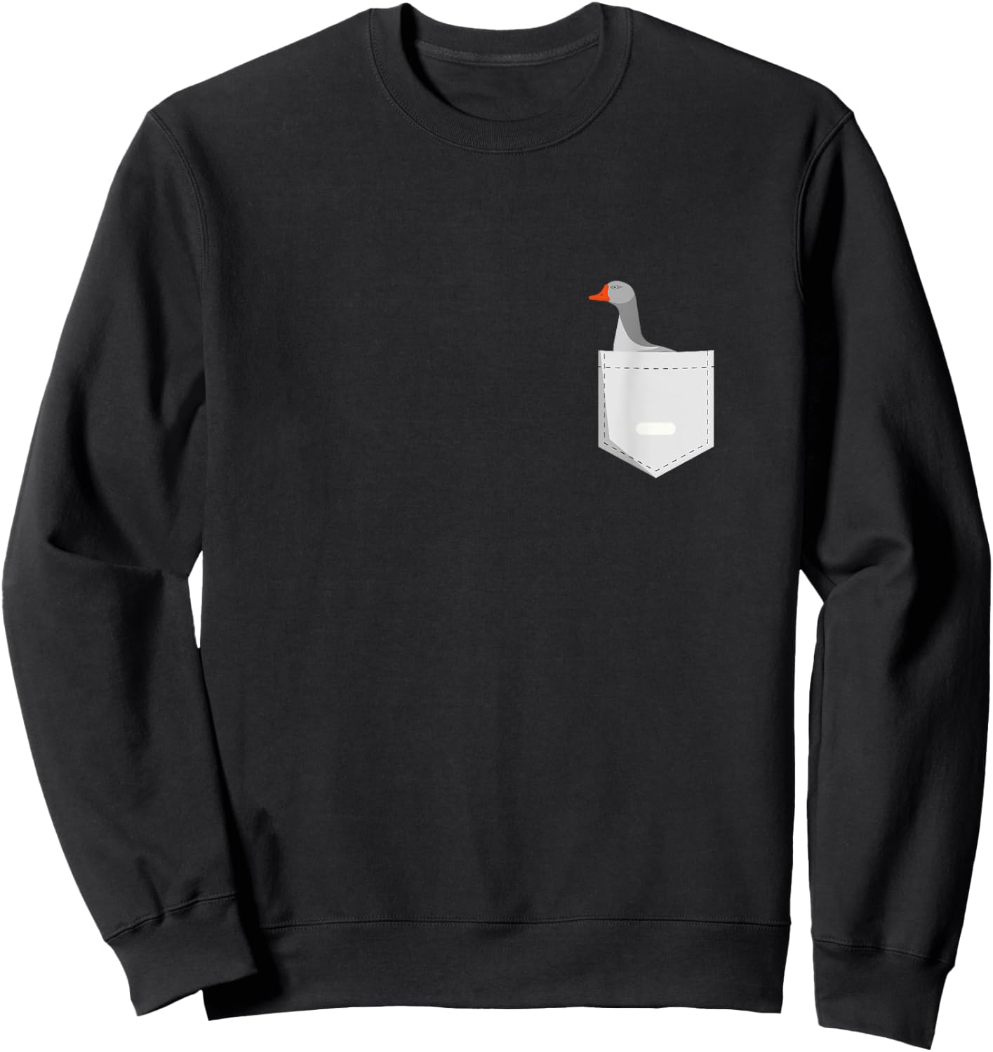 Ornithology Goose Farm Animal Kids Toddlers Gift Pocket Goose Sweatshirt - Sweatshirt | Black