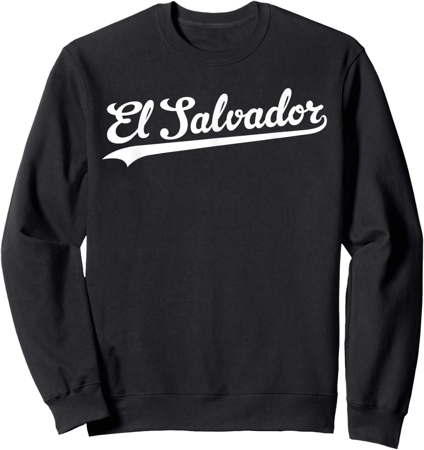 El Salvador Baseball Jersey Script Vintage Retro Style Sweatshirt - Sweatshirt | Black