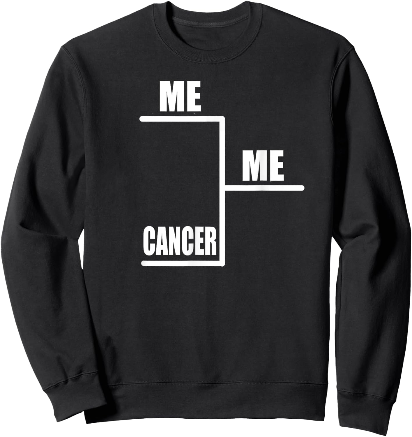 Me vs Cancer Bracket Sweatshirt - Sweatshirt | Black