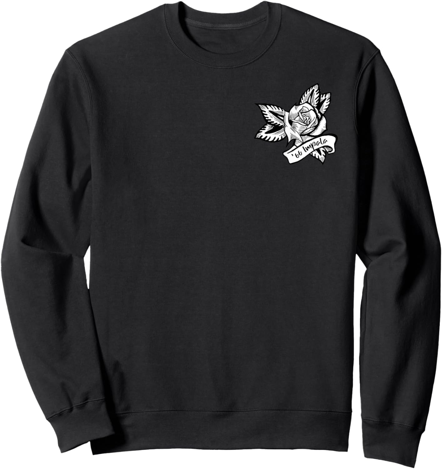 Classic 1966 Impala Vintage Car Sweatshirt - Sweatshirt | Black