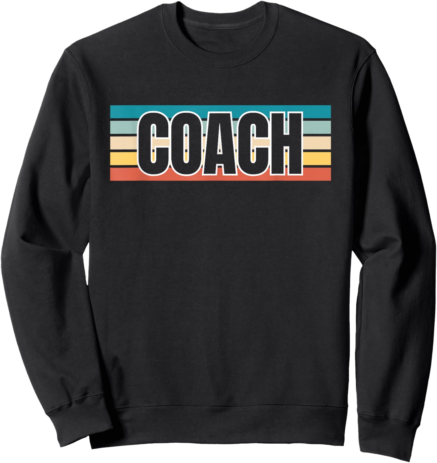 Coach Sports Team Trainer Retro Vintage Sweatshirt - Sweatshirt | Black