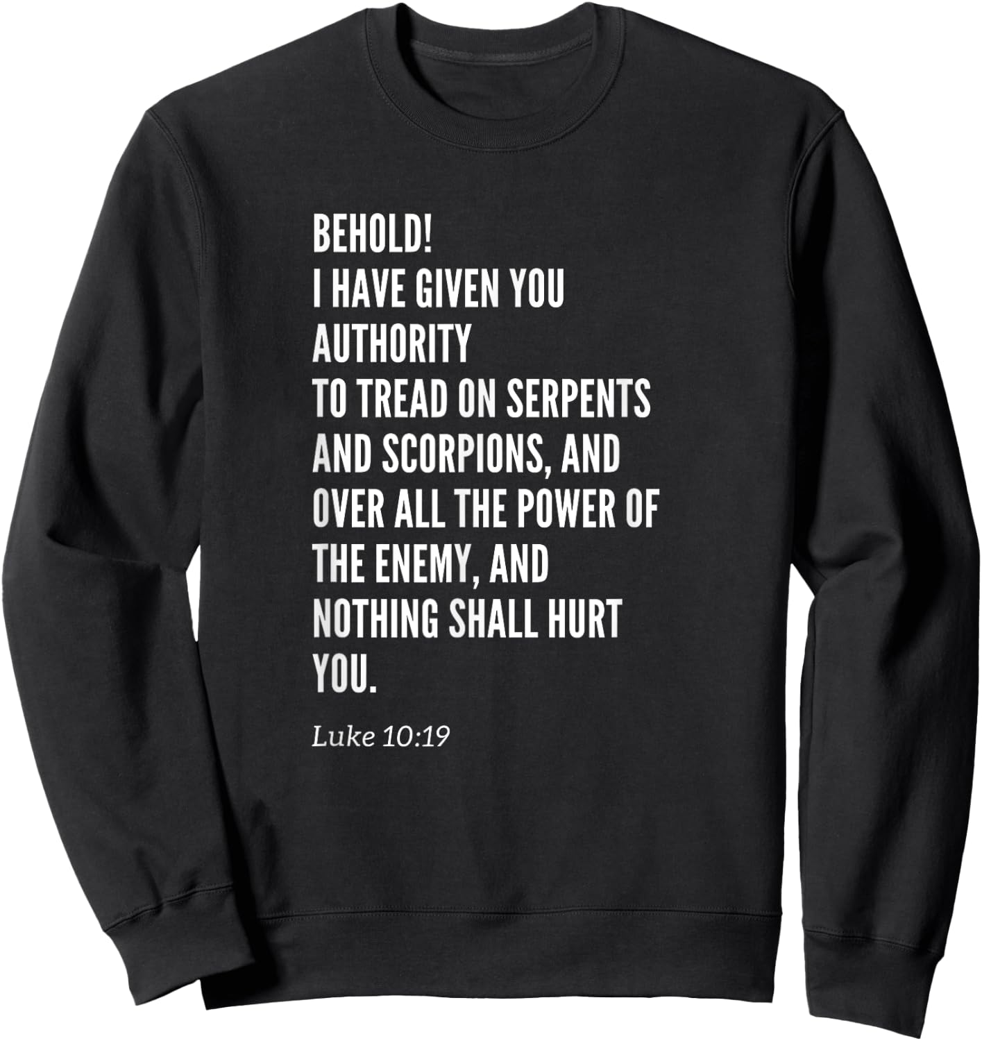 Christian Girls Boys Luke Ten Nineteen Sweatshirt - Sweatshirt | Black