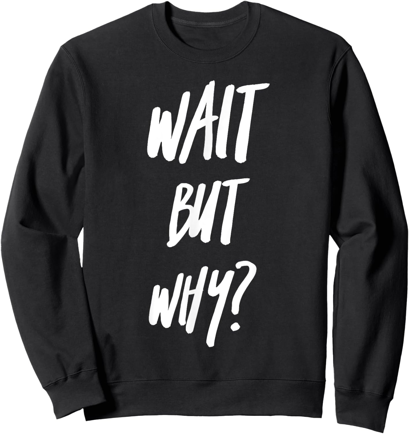 Wait But Why? Ask Analyze and Seek Knowledge Curiosity Sweatshirt - Sweatshirt | Black