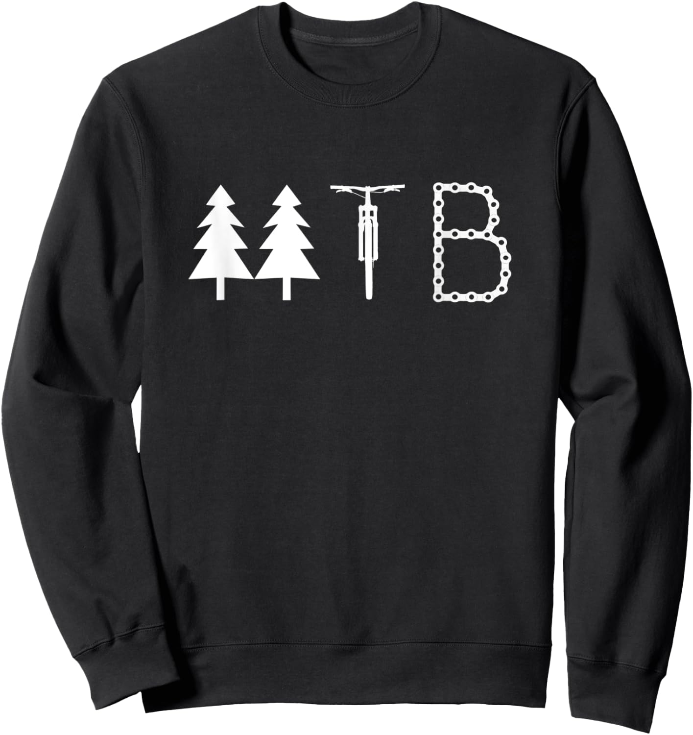 Mountain Bike T Shirt - Tree Bike Chain Mountain Bike MTB Sweatshirt - Sweatshirt | Black