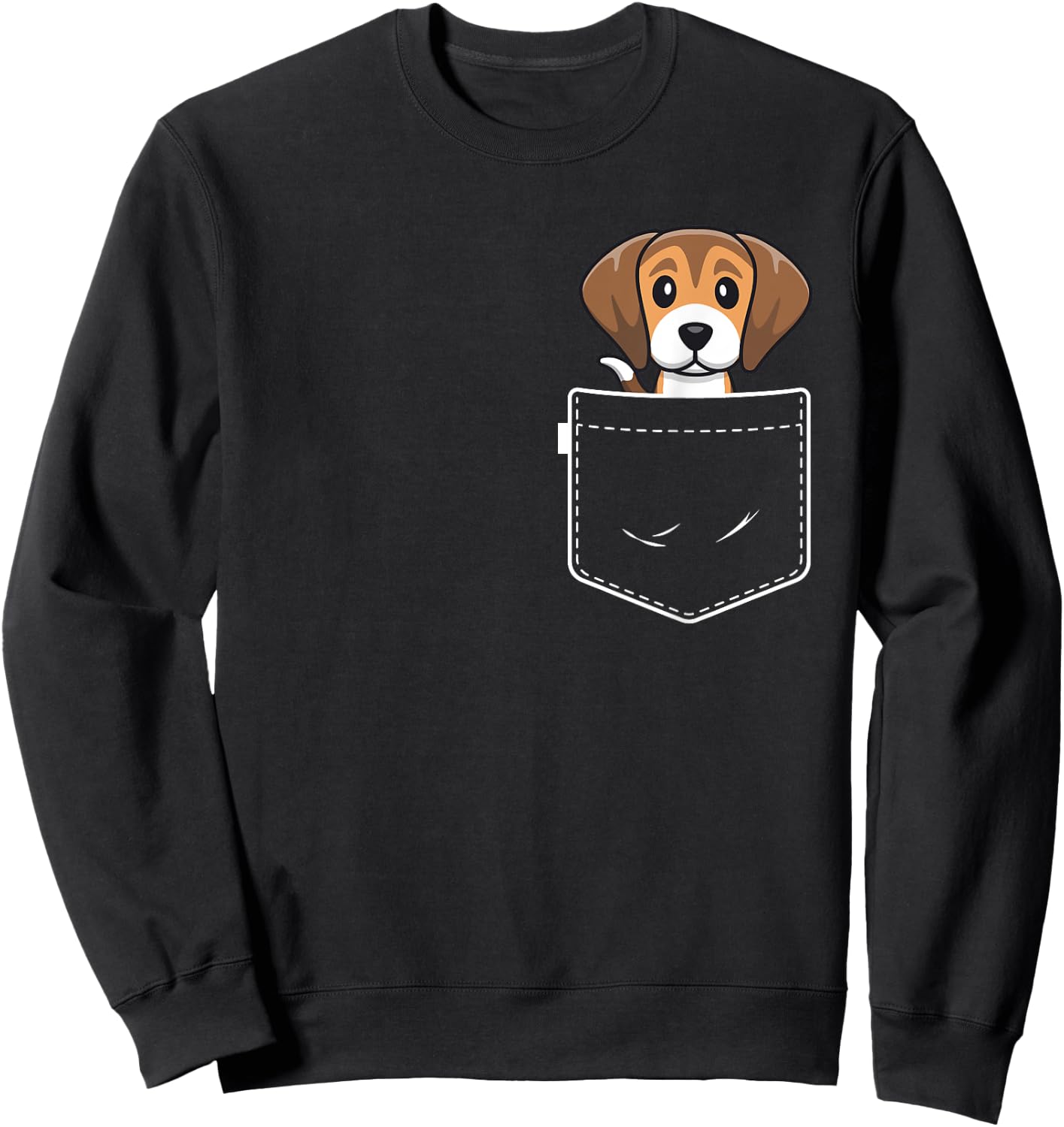 Beagle Dog In Pocket Shirts Men Women Beagle Lover Gift Sweatshirt - Sweatshirt | Black