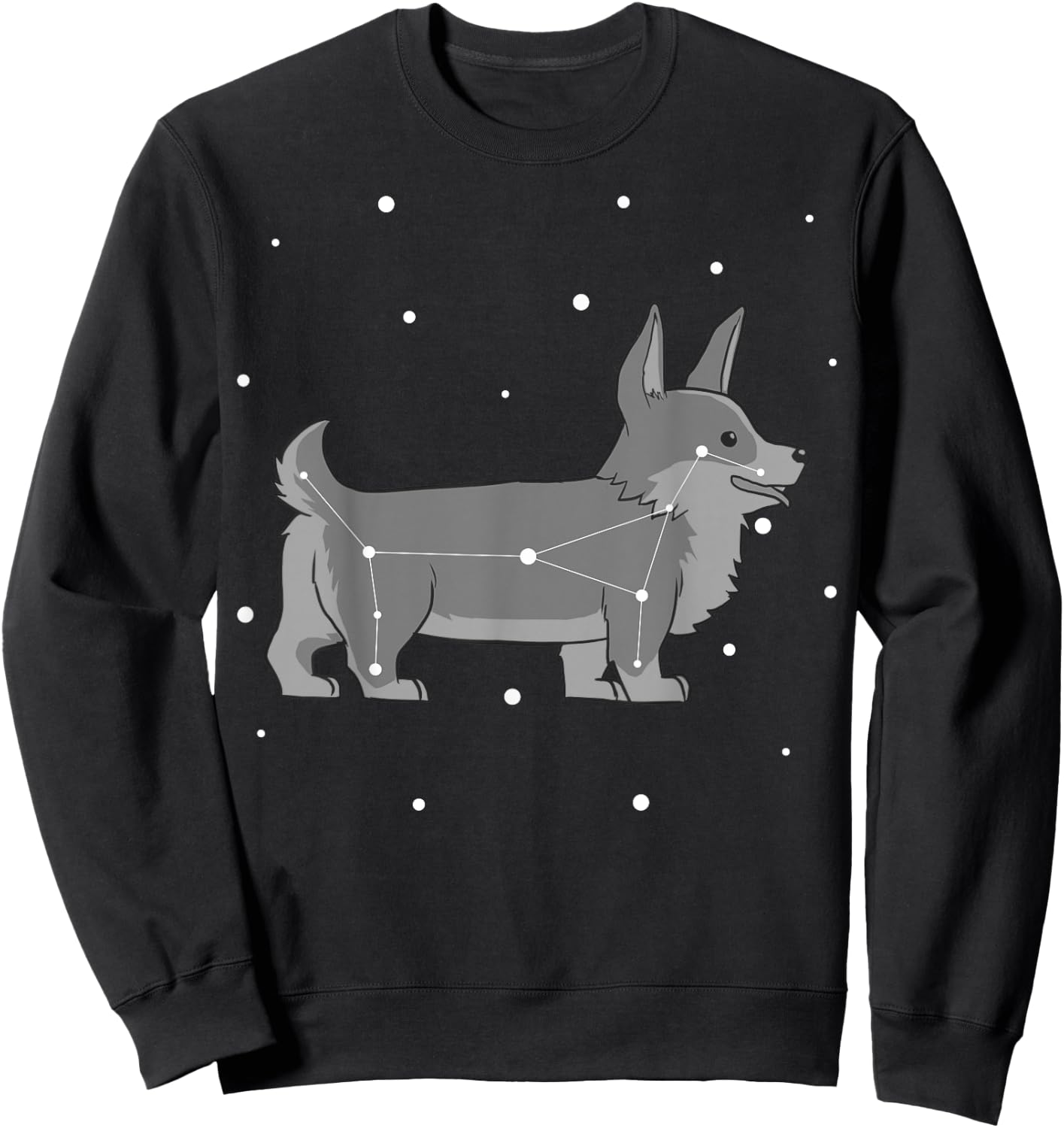 Constellation Corgi Dog Sweatshirt - Sweatshirt | Black