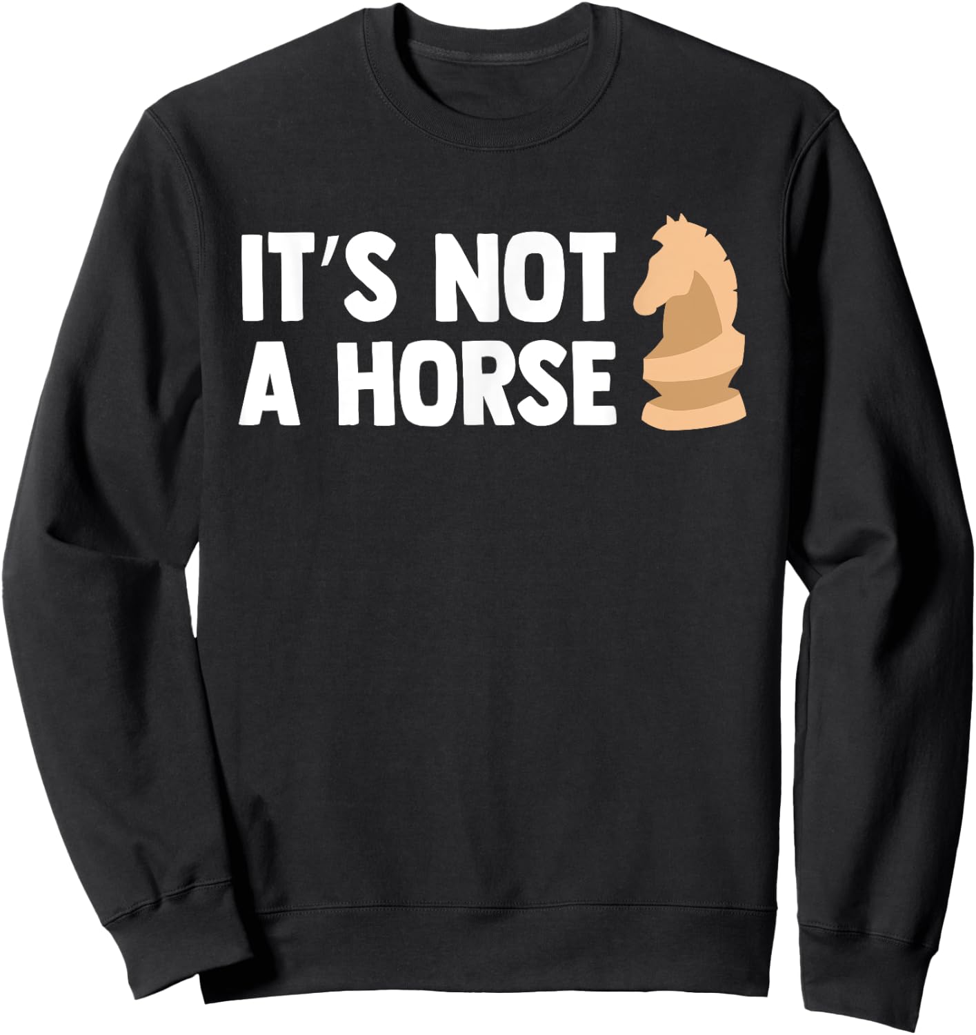 Funny Chess Knight Pieces Board Game Lover Player Horse Gift Sweatshirt - Sweatshirt | Black