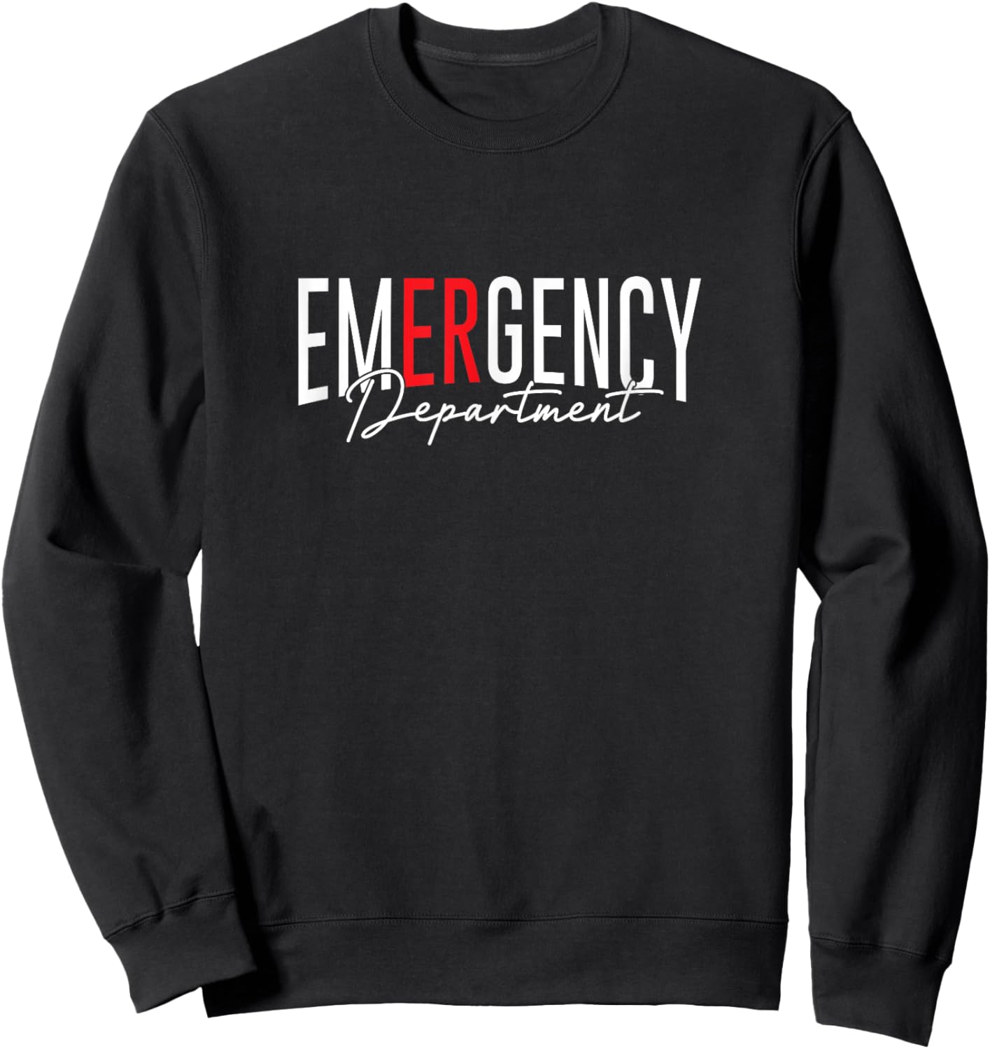 Vintage Emergency Department Emergency Room Nurse Healthcare Sweatshirt - Sweatshirt | Black