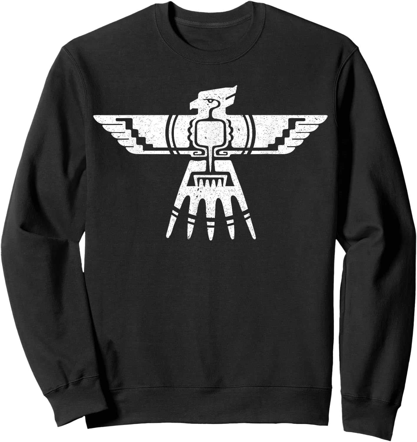 Native American Thunderbird Funny Tribal Art Gift Men Women Sweatshirt - Sweatshirt | Black