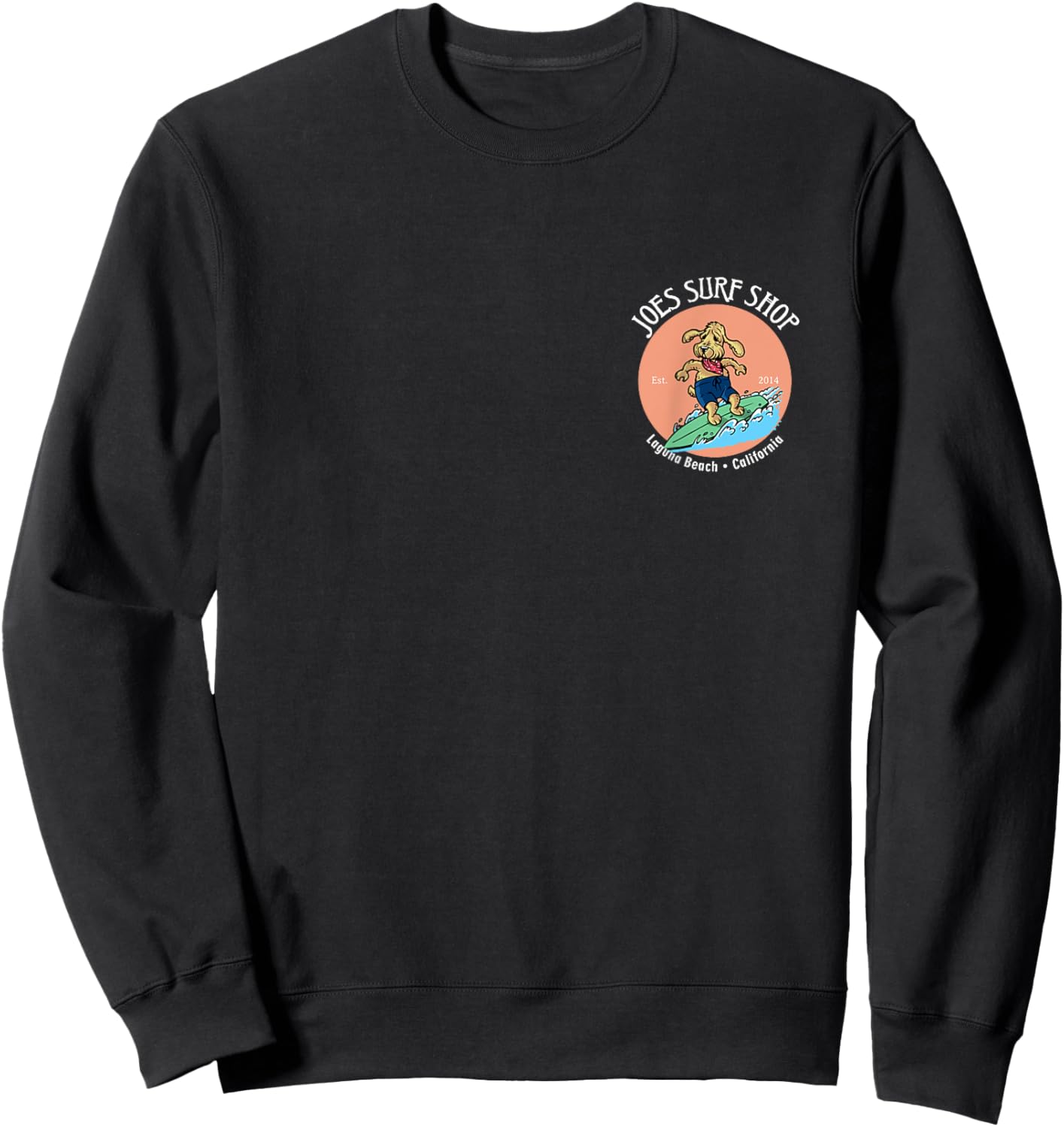Joe's Surf Our Dog Teddy Logo Classic Surf Women Girls Kids Sweatshirt - Sweatshirt | Black