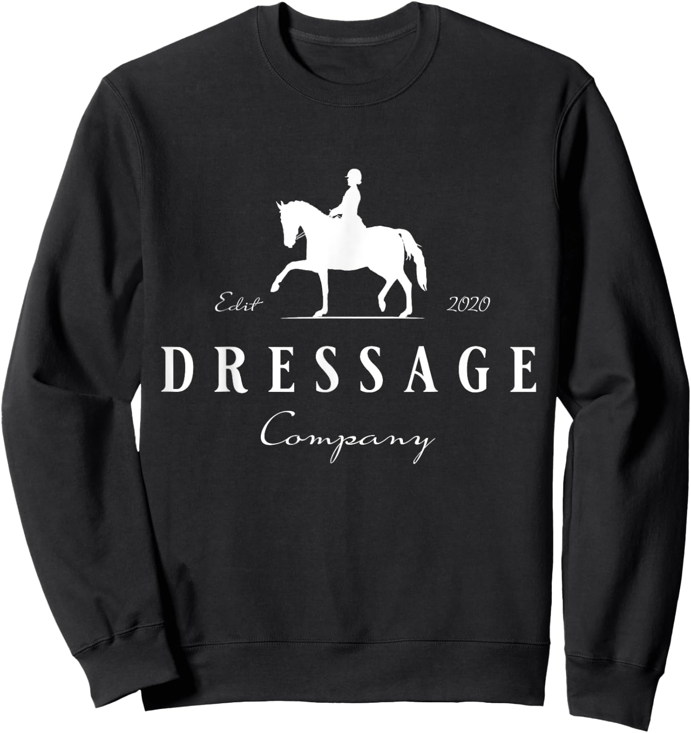 Dressur Pferd mit Dressurreiterin - Dressage - Women's, Girls' Dressage Horse - Black, Small - Short Sleeve, Classic Fit Sweatshirt - Sweatshirt | Black